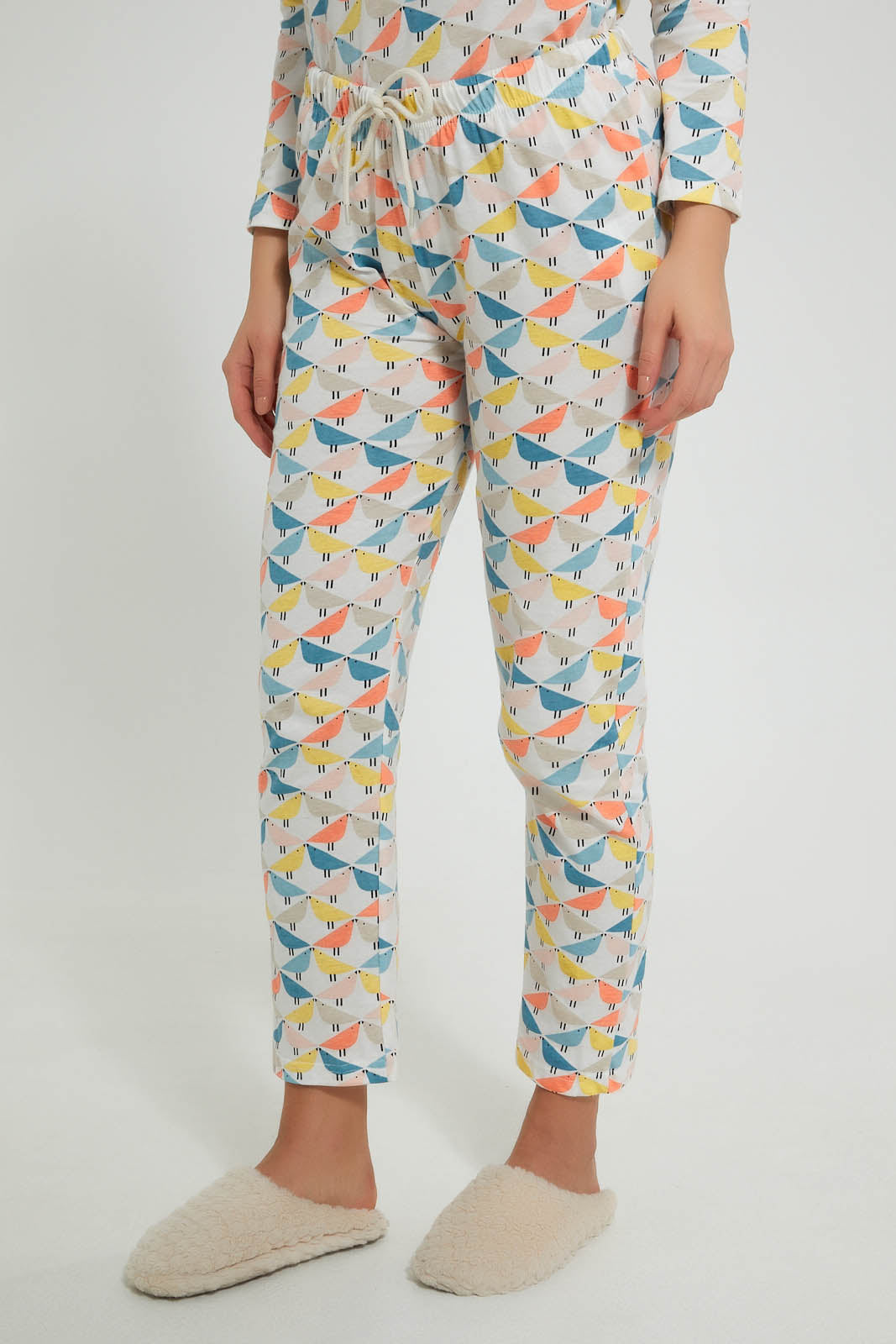 Redtag-Offwhite-Printed-Pyjama-Set-Pyjama-Sets-Women's-