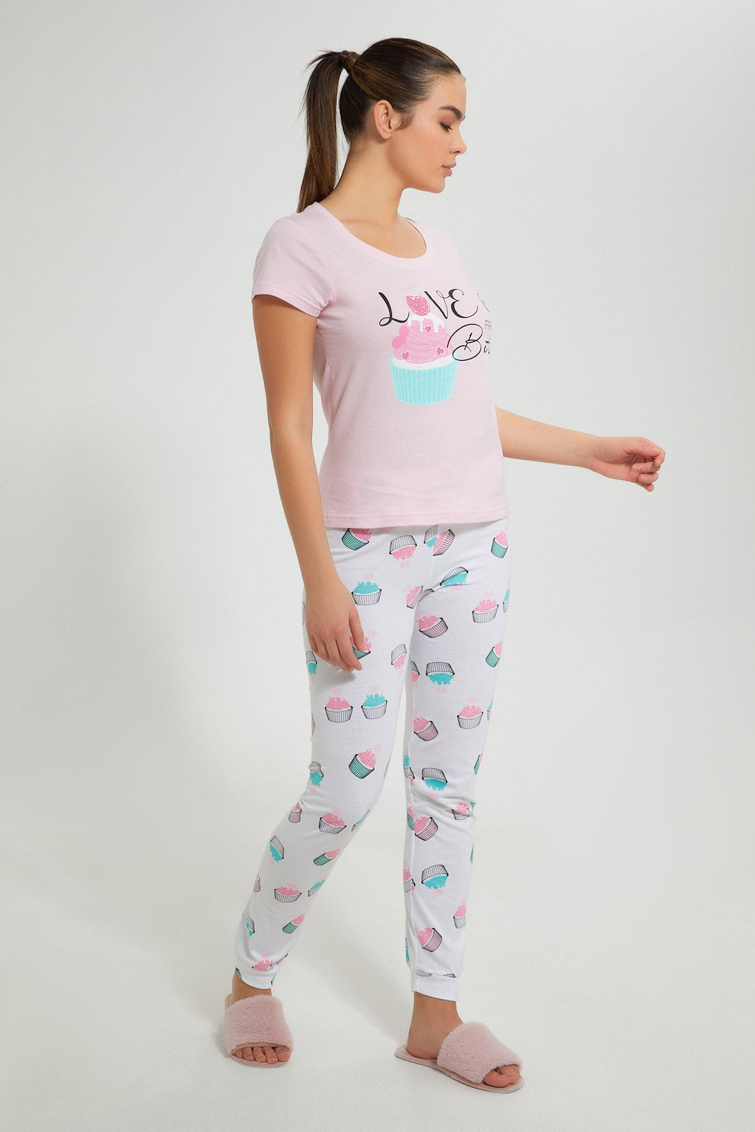 Pink Cupcake Pyjama Set (2 Piece)