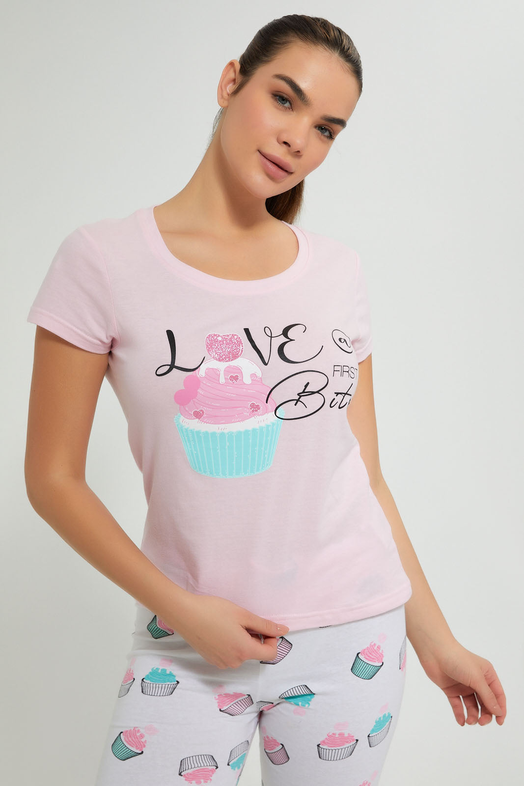 Pink Cupcake Pyjama Set (2 Piece)