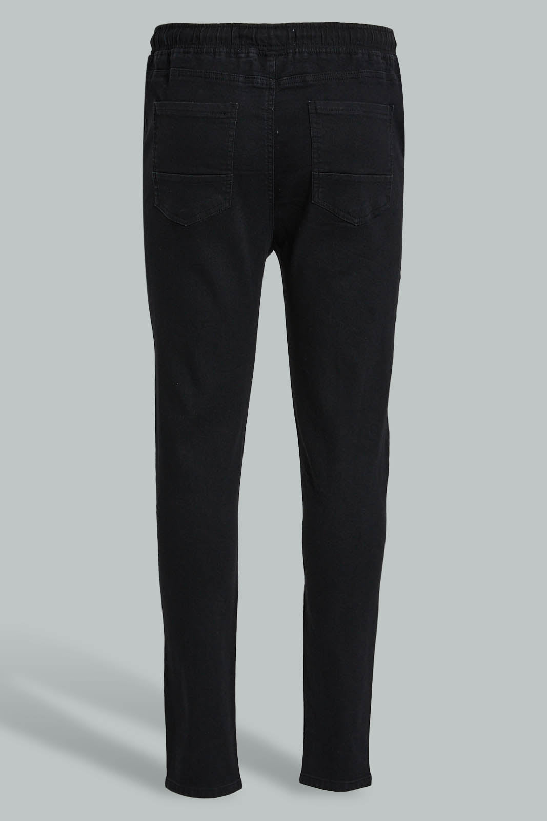 Redtag-Black-Knit-Denim-Jogger-Colour:Black,-Filter:Men's-Clothing,-Men-Jeans,-New-In,-New-In-Men,-Non-Sale,-S22B,-Section:Men-Men's-