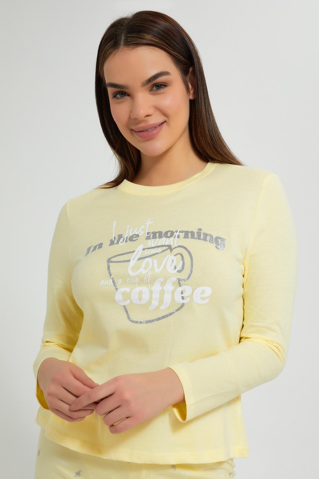 Redtag-Yellow-In-The-Morning-Printed-Pyjama-Set-Pyjama-Sets-Women's-