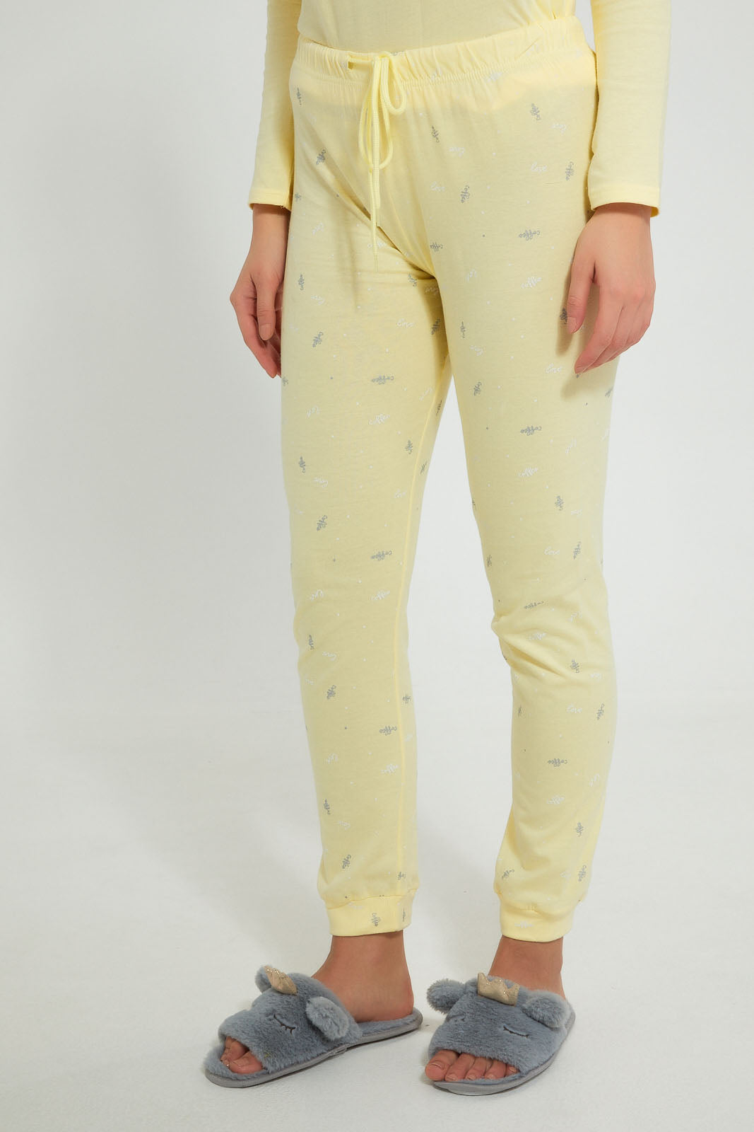 Redtag-Yellow-In-The-Morning-Printed-Pyjama-Set-Pyjama-Sets-Women's-
