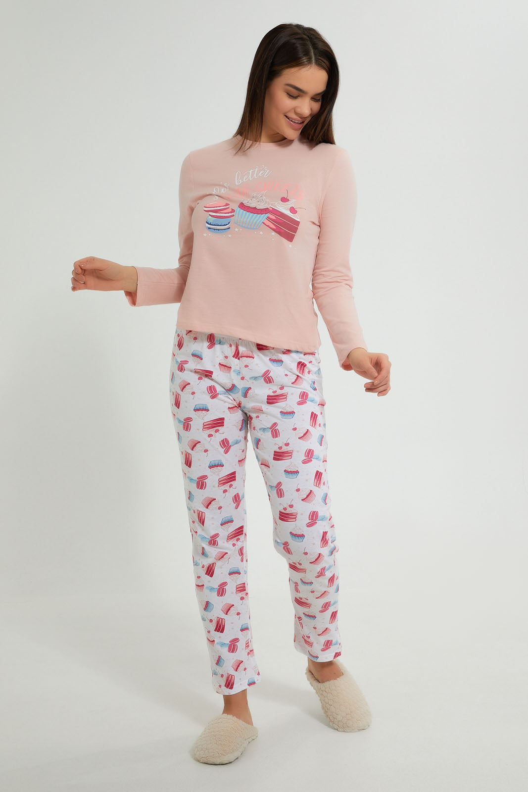 Redtag-Pink-Printed-Pyjama-Set-Pyjama-Sets-Women's-
