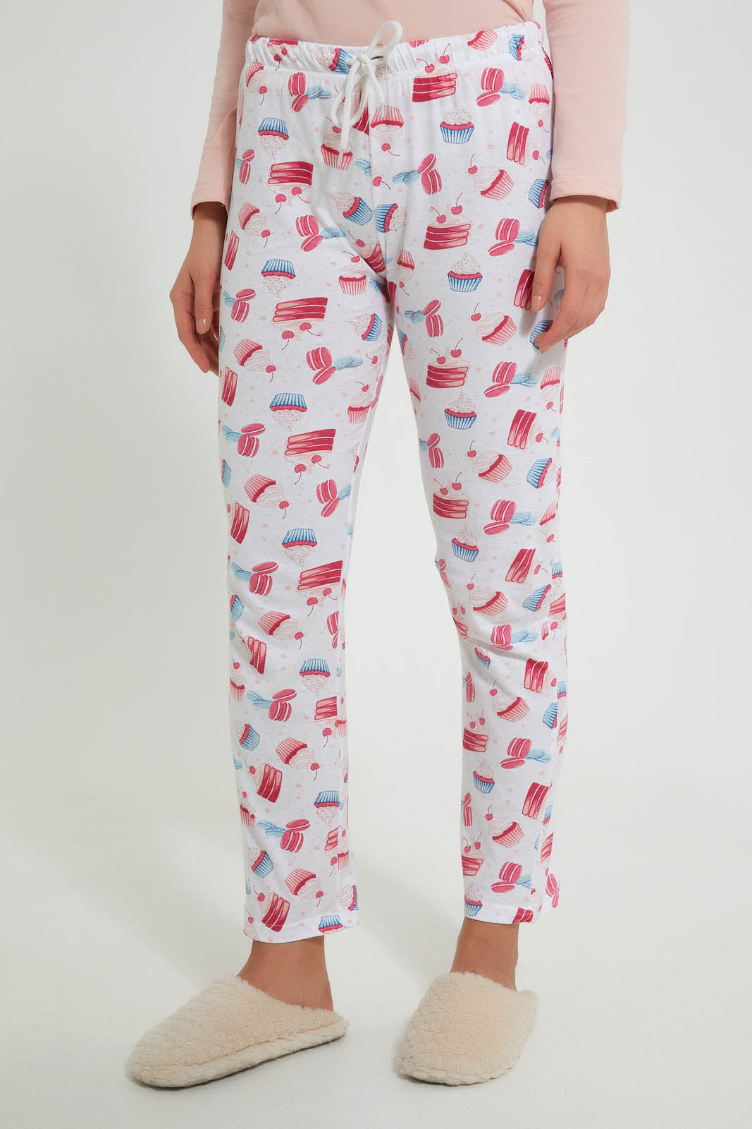 Redtag-Pink-Printed-Pyjama-Set-Pyjama-Sets-Women's-