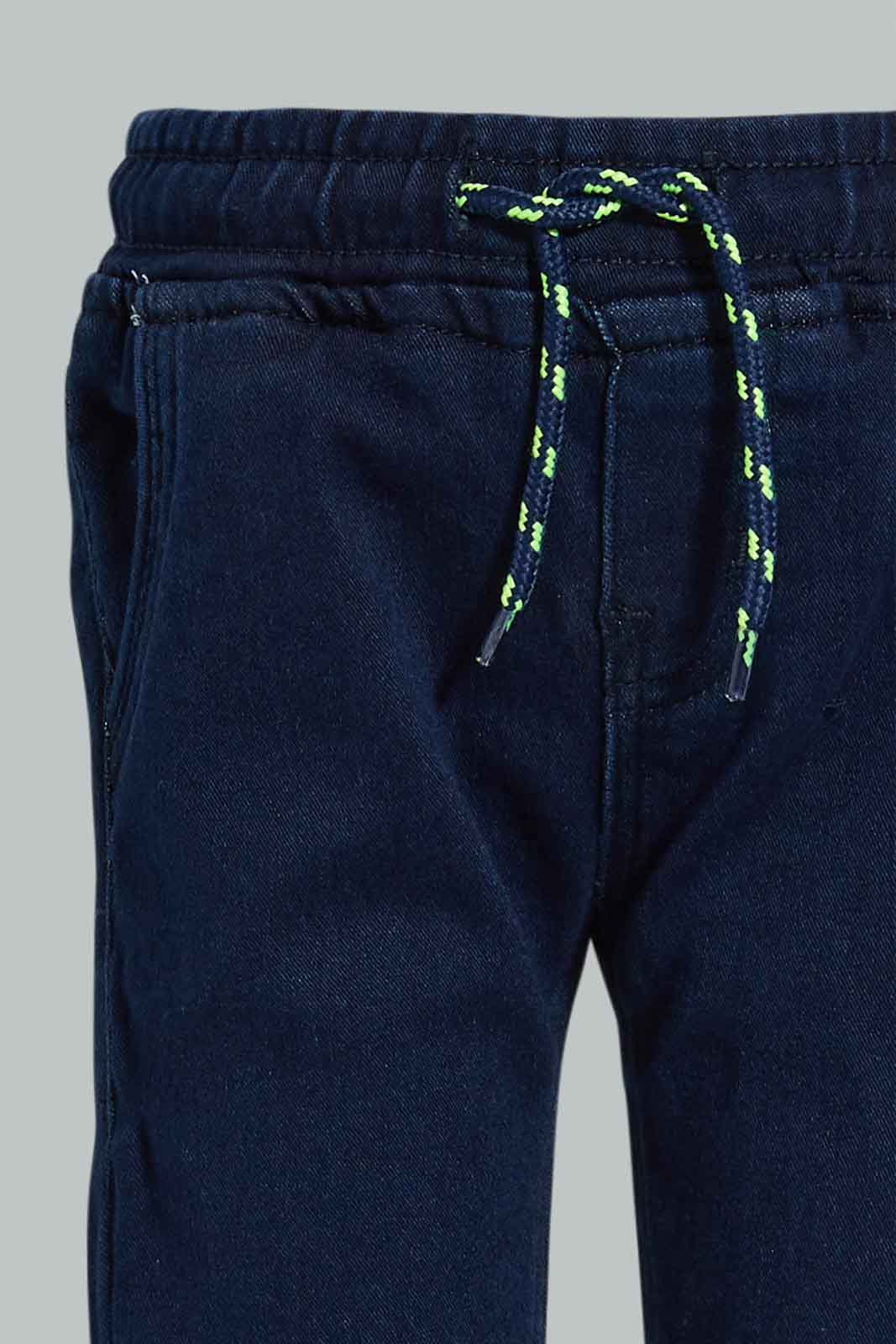 Redtag-Light-Wash-Knit-Denim-Jeans-Slim-Fit-Infant-Boys-3 to 24 Months