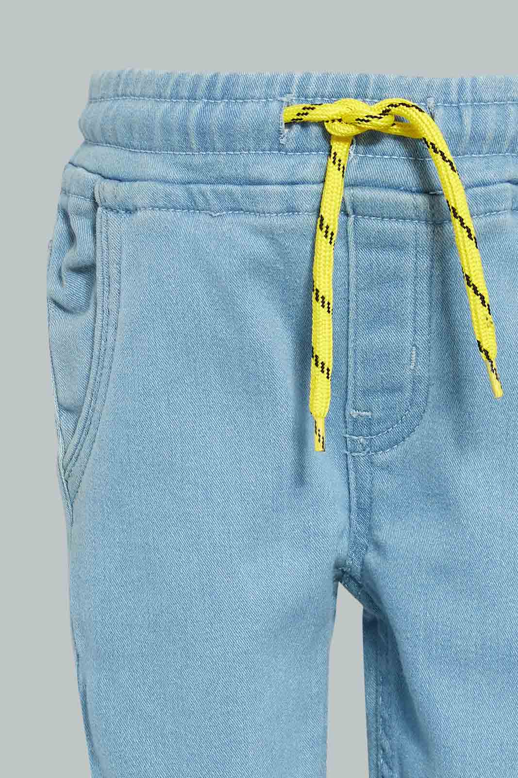 Redtag-Dark-Wash-Knit-Denim-Jeans-Slim-Fit-Infant-Boys-3 to 24 Months