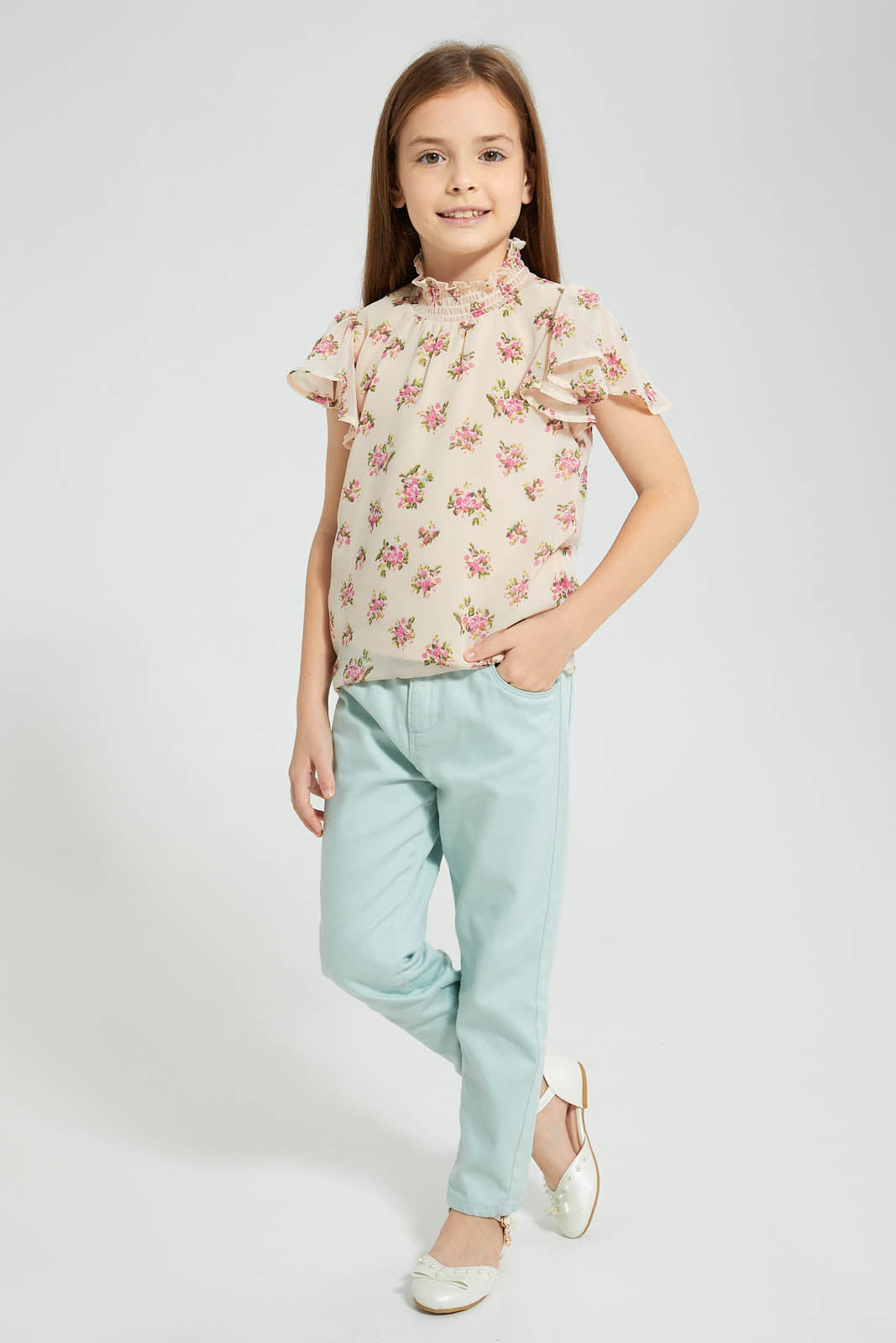 Redtag-Pink-Printed-Blouse-Colour:Pink,-Filter:Girls-(2-to-8-Yrs),-Girls-Blouses,-New-In,-New-In-GIR,-Non-Sale,-S22B,-Section:Kidswear-Girls-2 to 8 Years