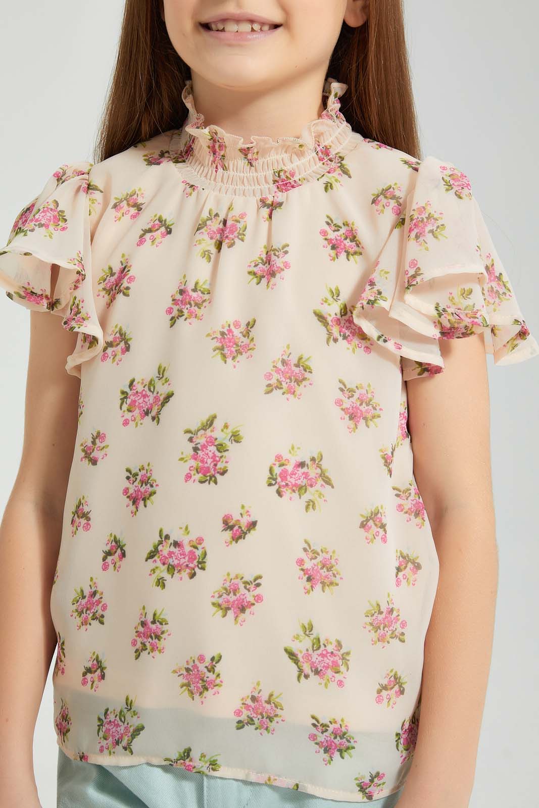 Redtag-Pink-Printed-Blouse-Colour:Pink,-Filter:Girls-(2-to-8-Yrs),-Girls-Blouses,-New-In,-New-In-GIR,-Non-Sale,-S22B,-Section:Kidswear-Girls-2 to 8 Years