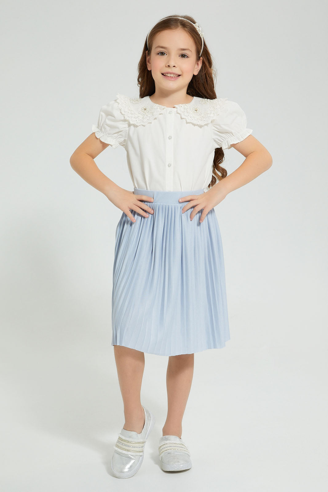 Redtag-White-Embroideredelished-Collared-Shirt-Blouse-Colour:White,-Filter:Girls-(2-to-8-Yrs),-Girls-Blouses,-New-In,-New-In-GIR,-Non-Sale,-S22B,-Section:Kidswear-Girls-2 to 8 Years