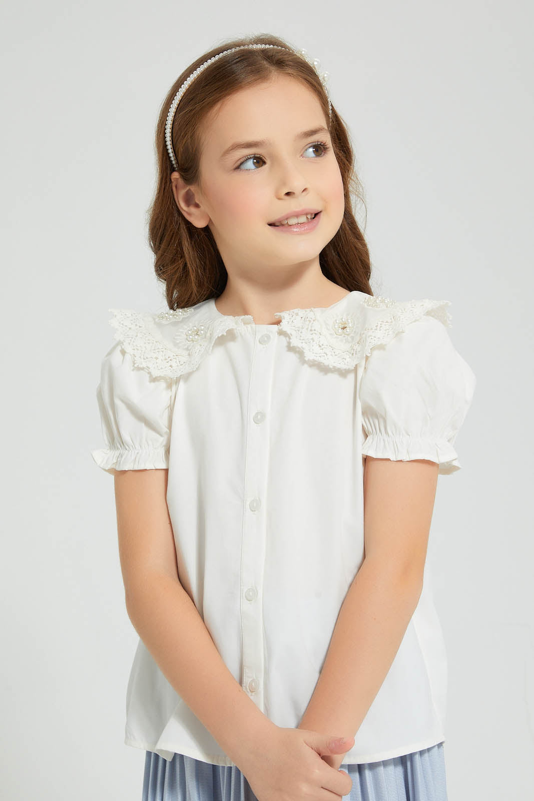 Redtag-White-Embroideredelished-Collared-Shirt-Blouse-Colour:White,-Filter:Girls-(2-to-8-Yrs),-Girls-Blouses,-New-In,-New-In-GIR,-Non-Sale,-S22B,-Section:Kidswear-Girls-2 to 8 Years