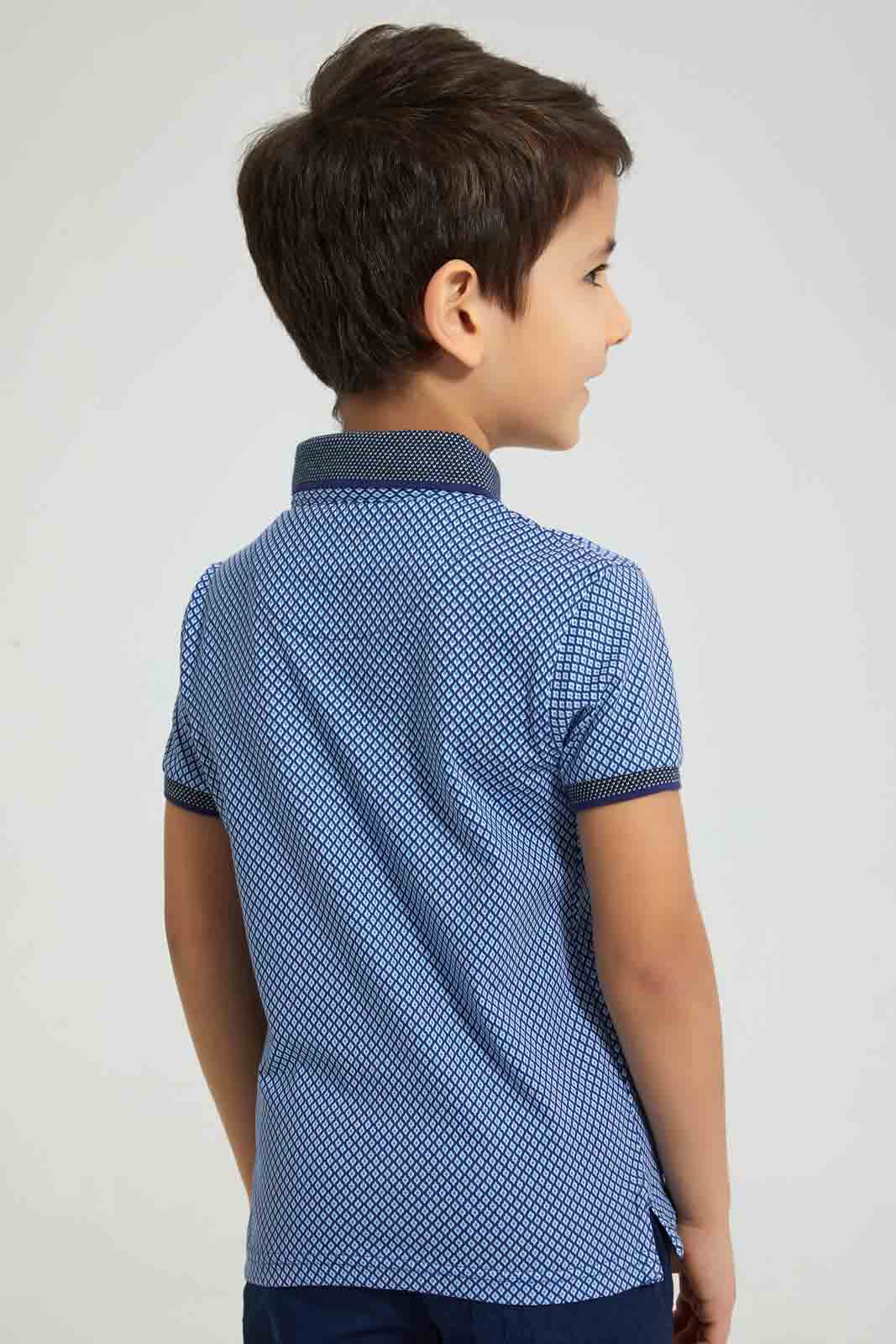 Redtag-Blue-Aop-Miami-Short-Sleeve-Polo-Shirt-Polo-Shirts-Boys-2 to 8 Years