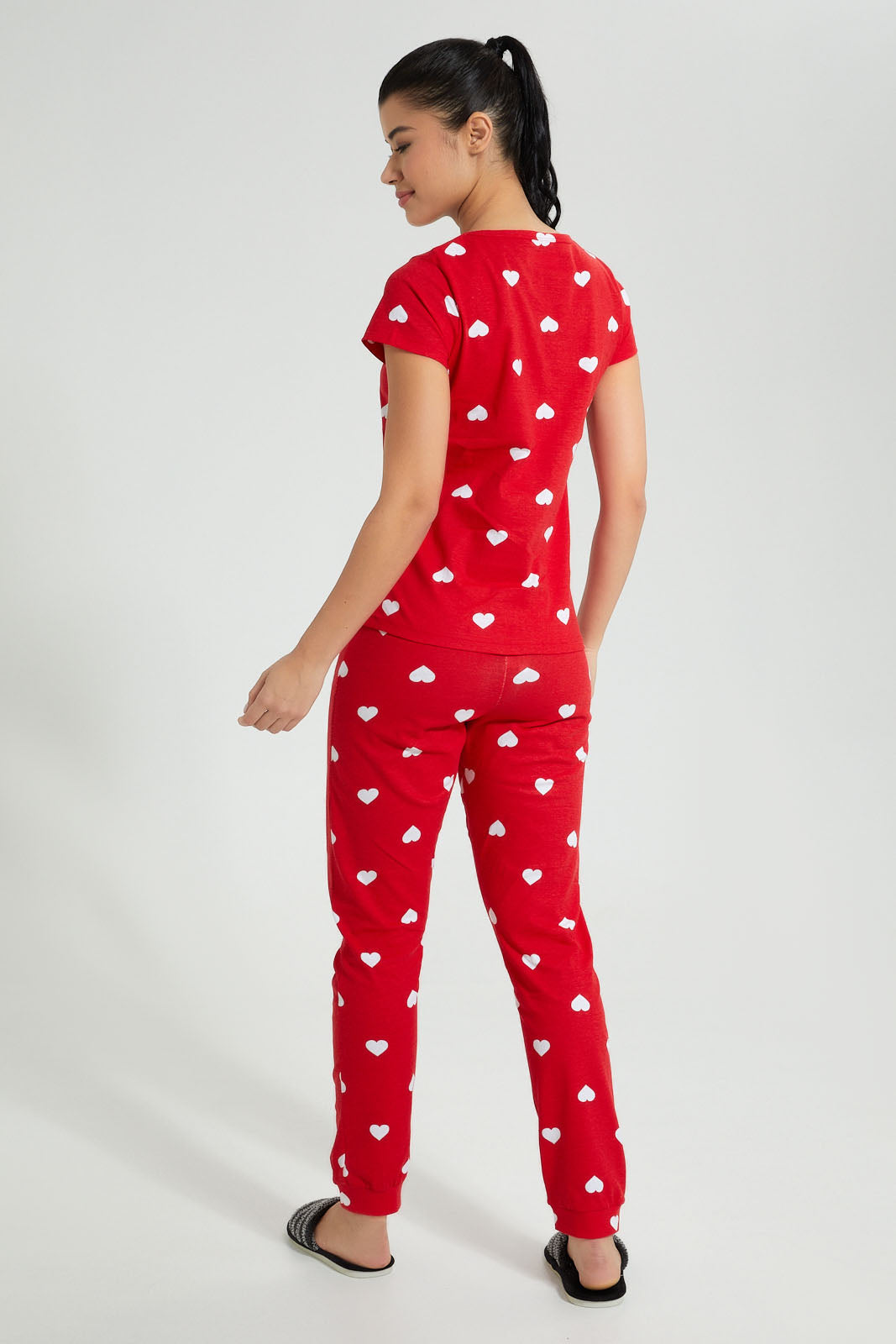 Redtag-Red-Heart-Printed-Pyjama-Set-Colour:Red,-Filter:Women's-Clothing,-New-In,-New-In-Women,-Non-Sale,-S22A,-Section:Women,-Women-Pyjama-Sets-Women's-