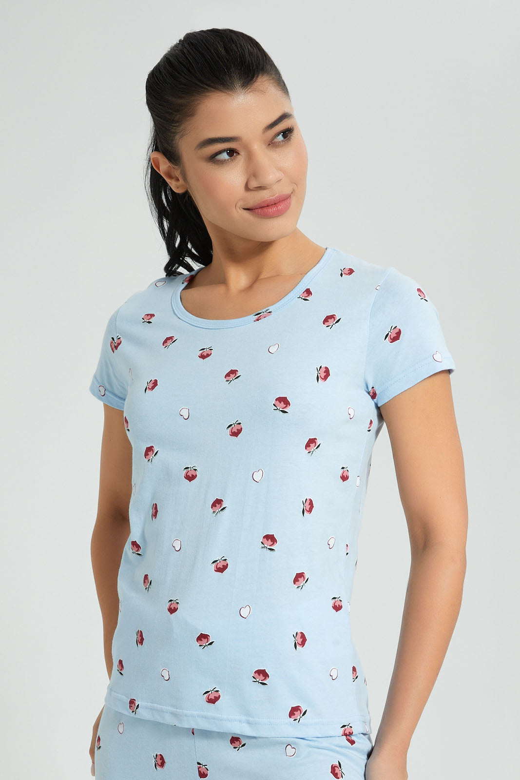 Redtag-Blue-Heart-Printed-Pyjama-Set-Colour:Blue,-Filter:Women's-Clothing,-New-In,-New-In-Women,-Non-Sale,-S22A,-Section:Women,-Women-Pyjama-Sets-Women's-