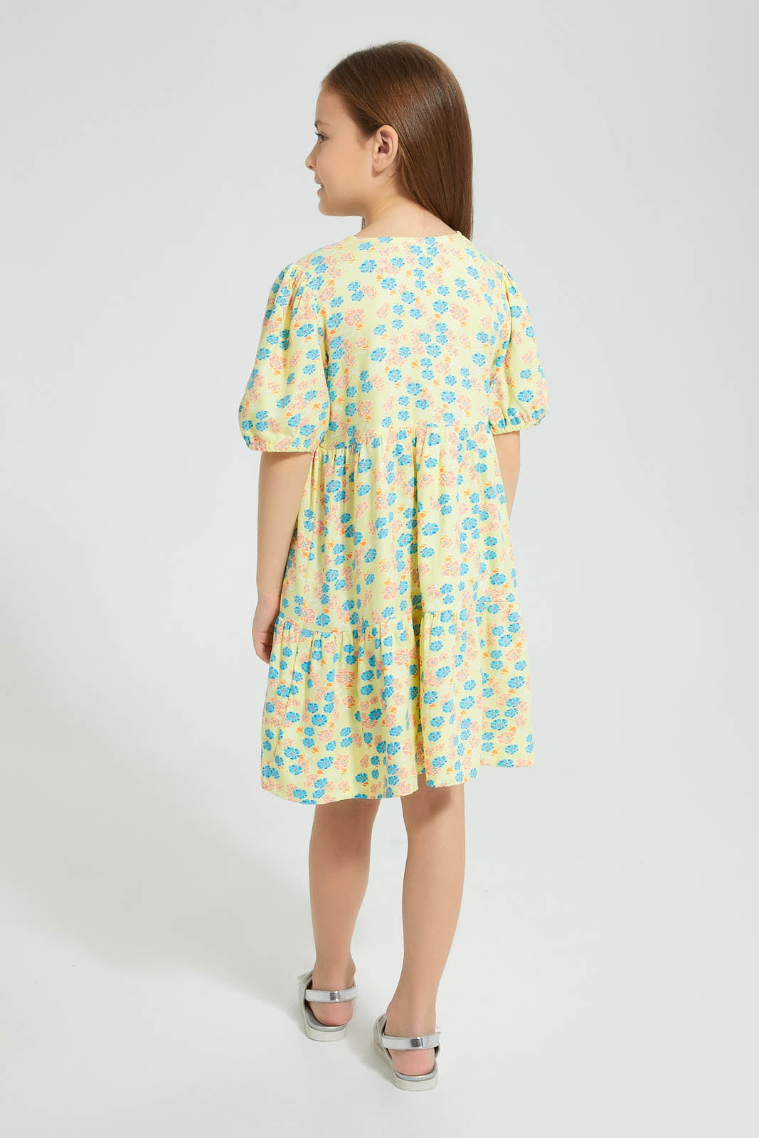 Redtag-Blue-Front-Placket-Printed-Dress-Colour:Blue,-Filter:Girls-(2-to-8-Yrs),-Girls-Dresses,-New-In,-New-In-GIR,-Non-Sale,-S22A,-Section:Kidswear-Girls-2 to 8 Years