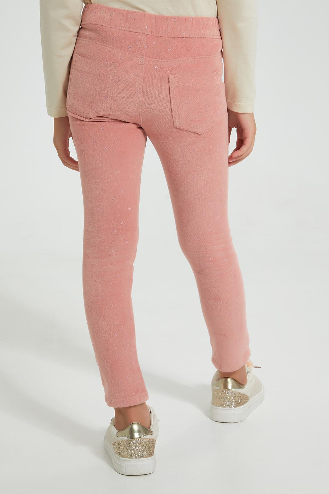 Redtag-Pink-Printed-Jegging-Jeggings-Girls-2 to 8 Years