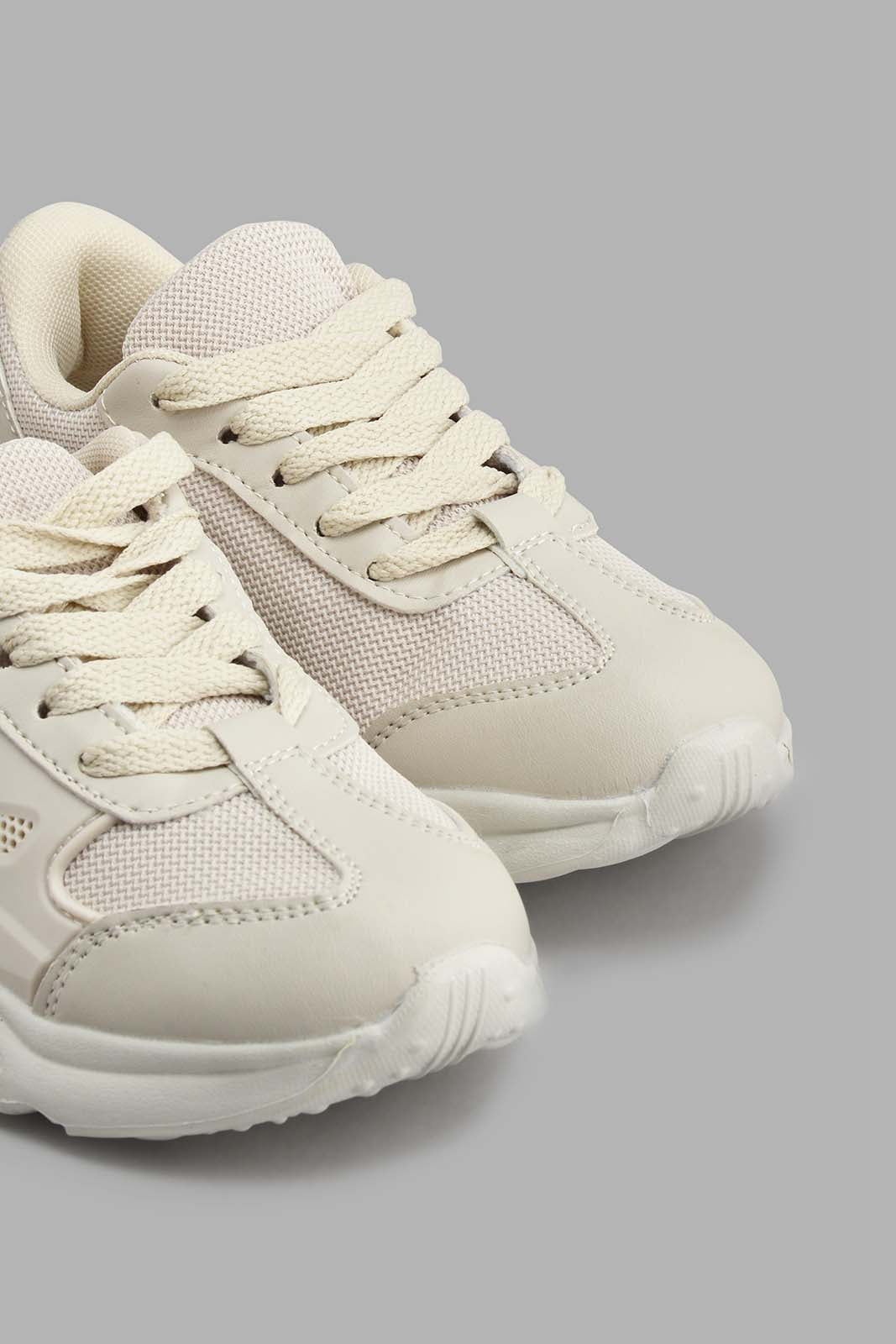 Redtag-Beige-Colour-Block-Chunky-Sneaker-Chunky-Boys-3 to 5 Years