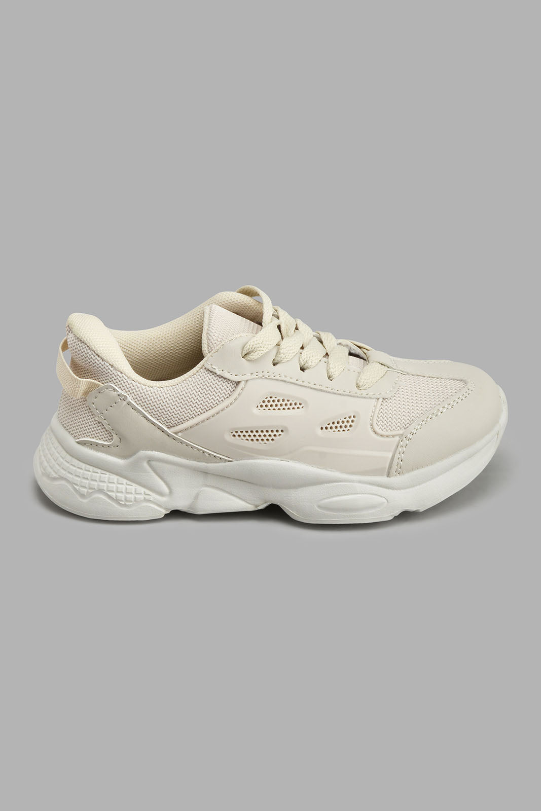 Redtag-Beige-Colour-Block-Chunky-Sneaker-Chunky-Boys-3 to 5 Years