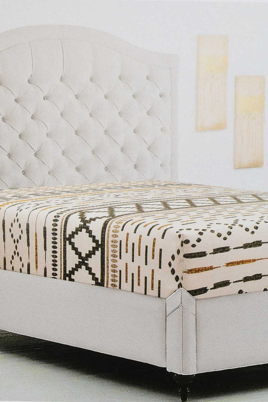 Redtag-Multi-Colour-Geometric-Printed-Fitted-Sheet-(Twin-Size)-Fitted-Sheets-Home-Bedroom-