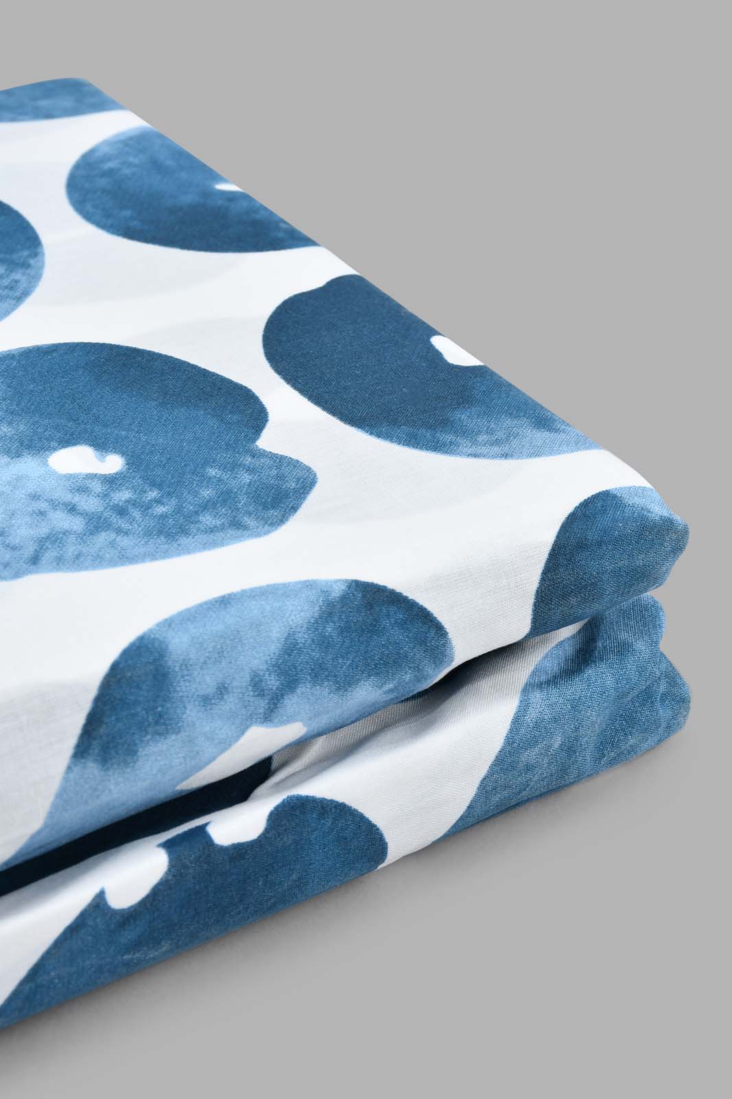 Redtag-Navy-Geometric-Printed-Fitted-Sheet-(King-Size)-Fitted-Sheets-Home-Bedroom-