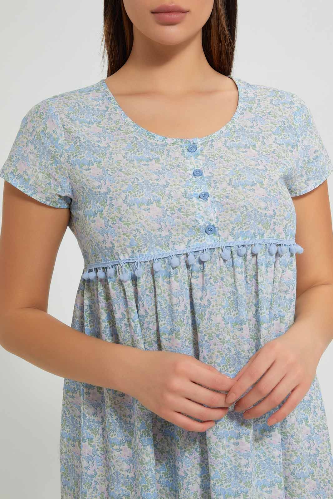Redtag-Off-White-Floral-Printed-Nightgown-Nightgowns-Women's-