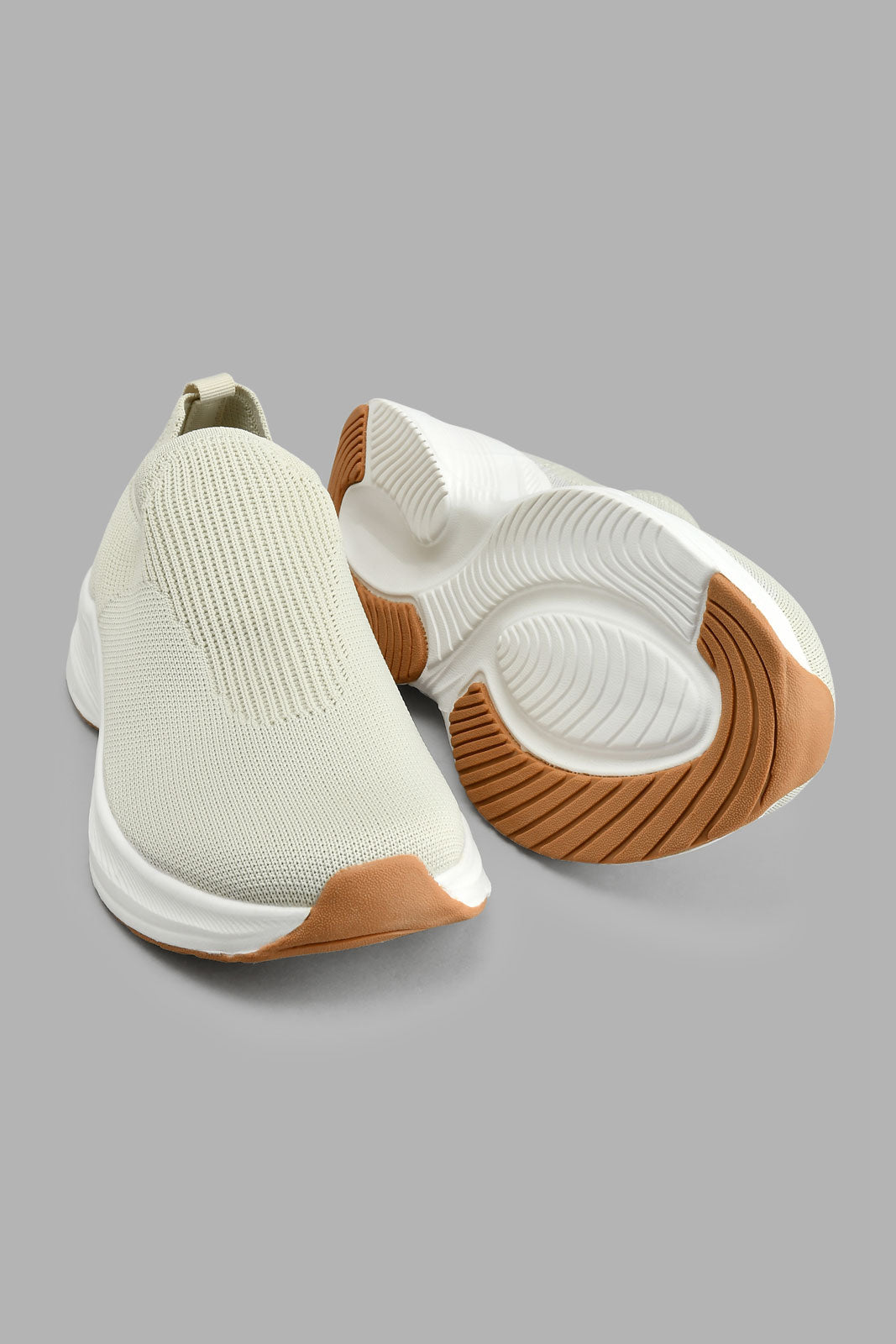 Redtag-Beige-Knit-Slip-On-BSR-Trainers,-Colour:Beige,-Filter:Boys-Footwear-(5-to-14-Yrs),-New-In,-New-In-BSR-FOO,-Non-Sale,-S22A,-Section:Kidswear-Senior-Boys-5 to 14 Years