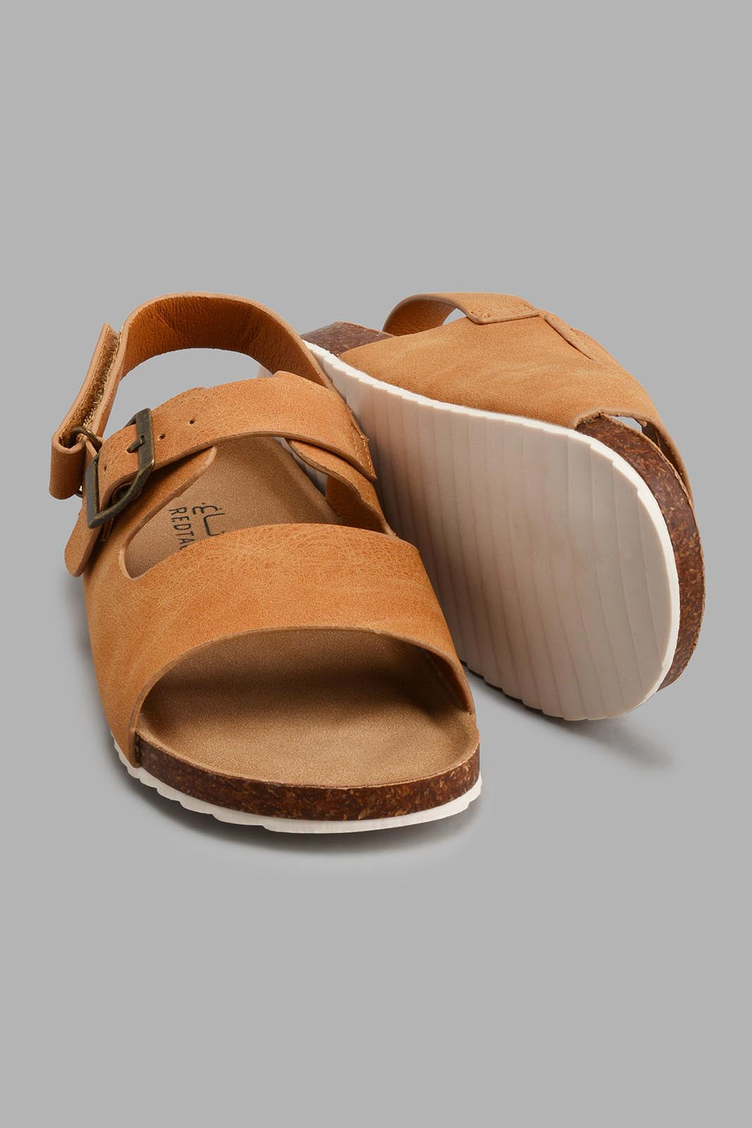 Redtag-Mustard-Cork-Sandal-Cork-Senior-Boys-5 to 14 Years