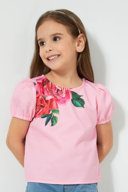 Redtag-Pink-Printed-Blouse-Colour:Pink,-Filter:Girls-(2-to-8-Yrs),-Girls-Blouses,-New-In,-New-In-GIR,-Non-Sale,-S22B,-Section:Kidswear-Girls-2 to 8 Years