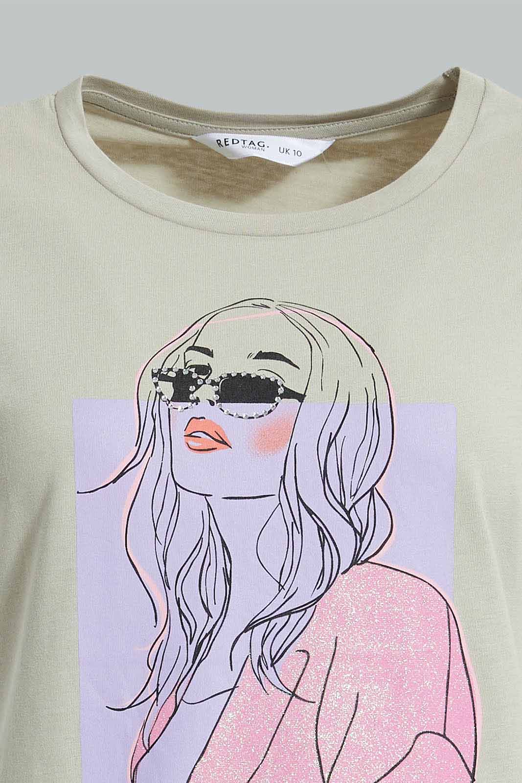 Redtag-Pink-Photo-Graphic-Print-T-Shirt-Colour:Pink,-Filter:Women's-Clothing,-New-In,-New-In-Women,-Non-Sale,-S22A,-Section:Women,-Women-T-Shirts-Women's-