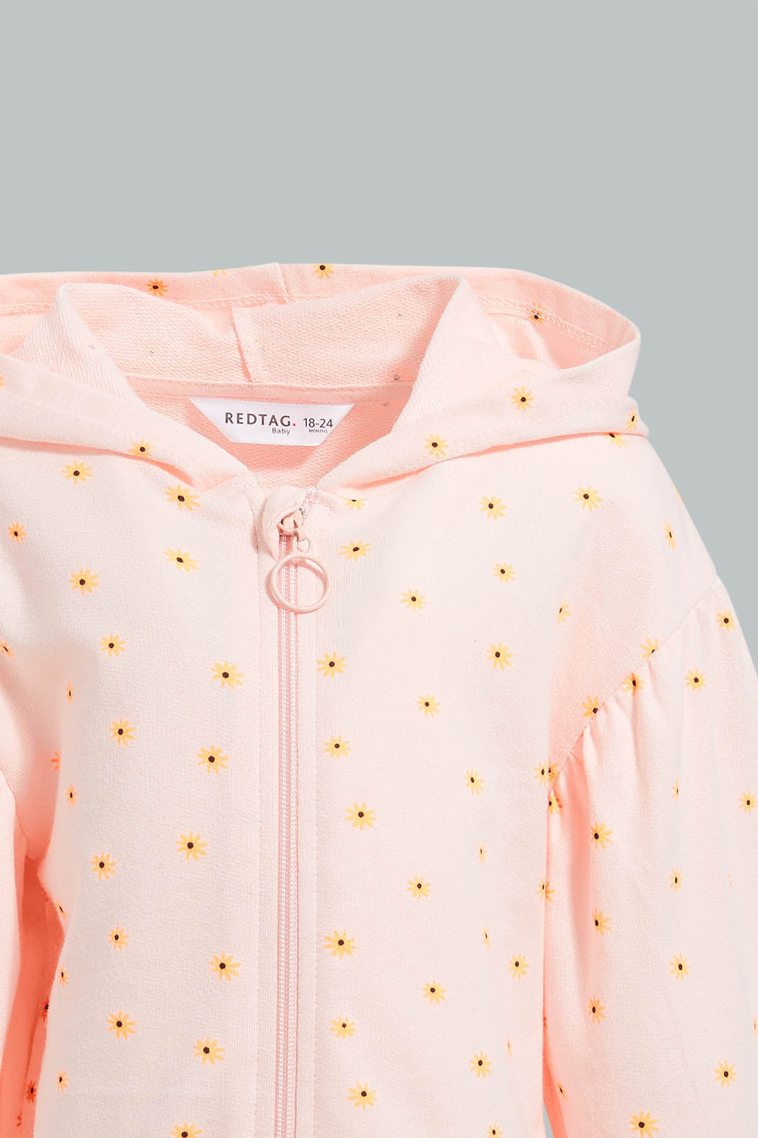 Redtag-Pink-Hooded-Sweat-Top-Sweatshirts-Infant-Girls-3 to 24 Months