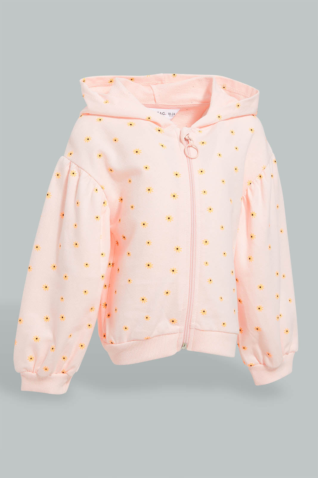 Redtag-Pink-Hooded-Sweat-Top-Sweatshirts-Infant-Girls-3 to 24 Months