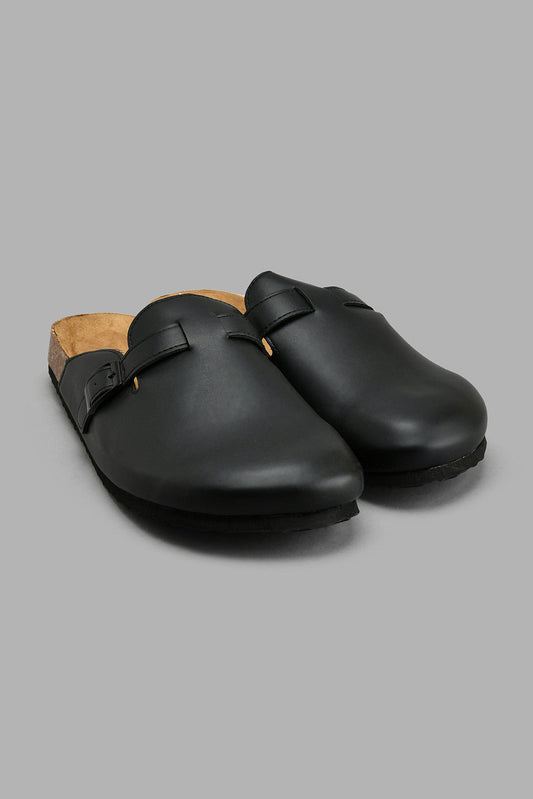 Redtag-Black-Cork-Mule-Colour:Black,-Filter:Men's-Footwear,-Men-Casual-Sandals,-New-In,-New-In-Men-FOO,-Non-Sale,-S22A,-Section:Men-Men's-