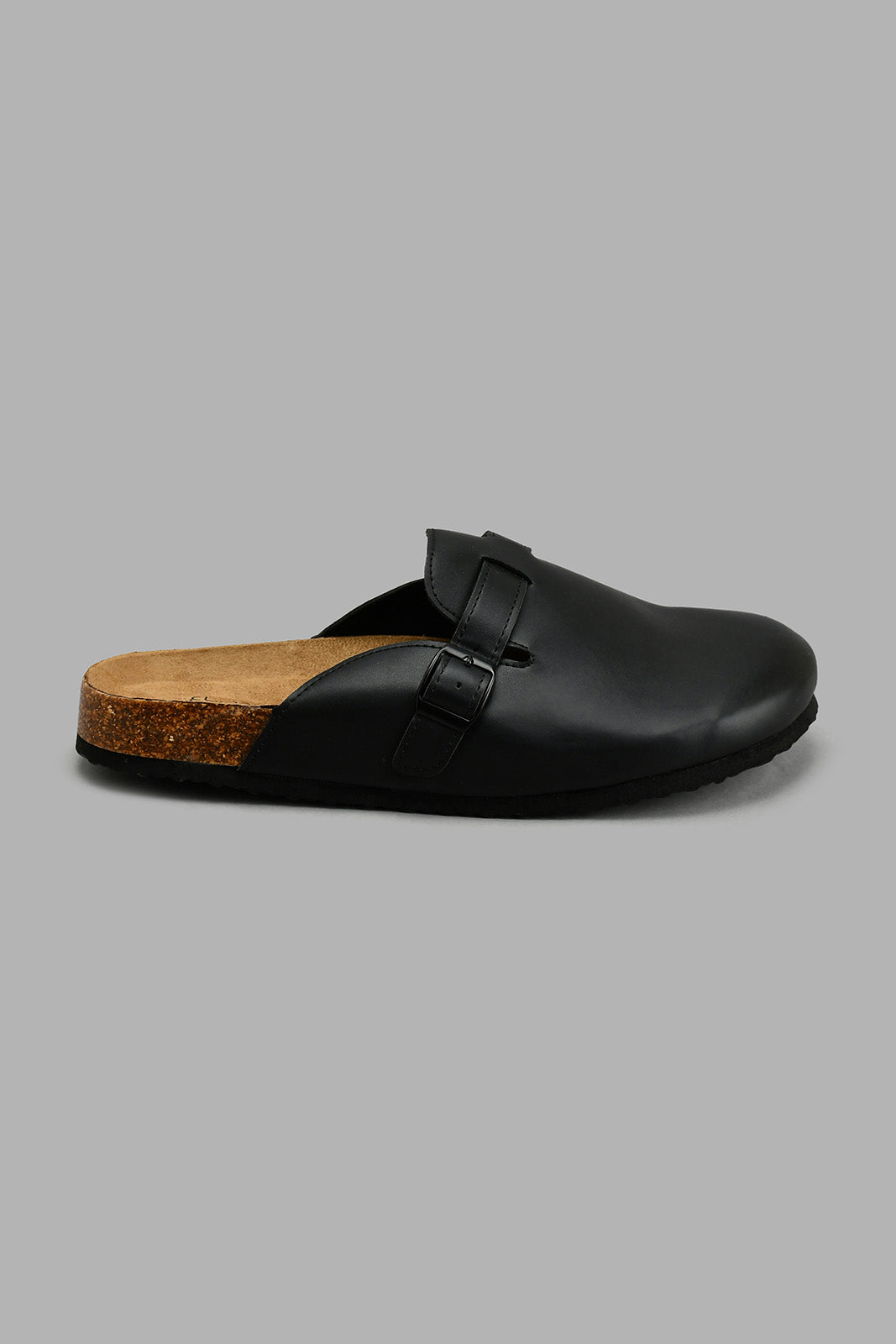 Redtag-Black-Cork-Mule-Colour:Black,-Filter:Men's-Footwear,-Men-Casual-Sandals,-New-In,-New-In-Men-FOO,-Non-Sale,-S22A,-Section:Men-Men's-