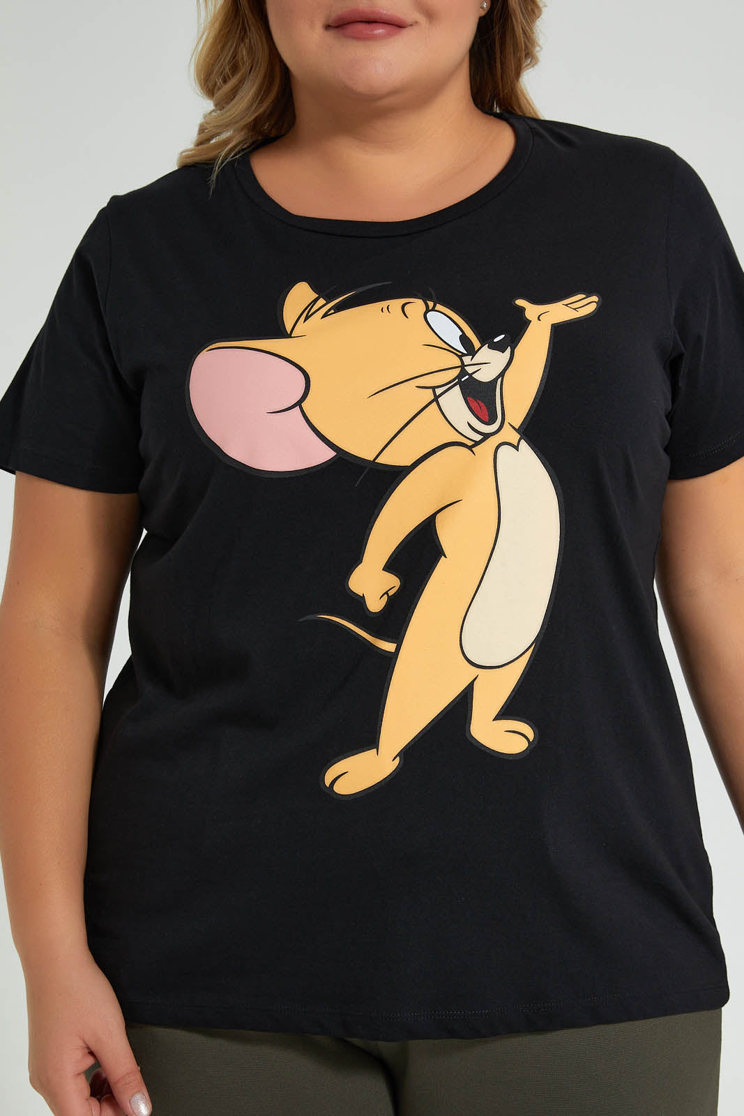 Redtag-Character-T-Shirt-Colour:Black,-Filter:Plus-Size,-LDP-T-Shirts,-New-In,-New-In-LDP,-Non-Sale,-S22A,-Section:Women,-TBL-Women's-