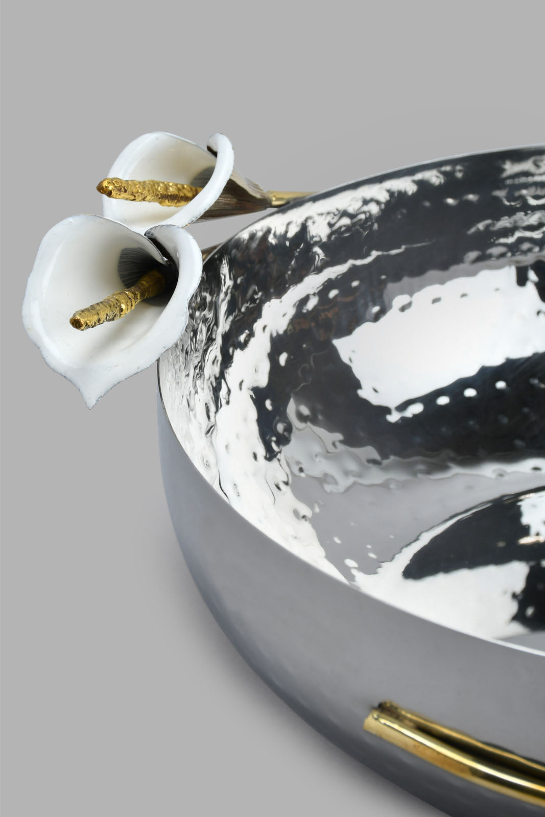 Redtag-Silver-Hammered-Bowl-With-Brass-Decorations-Serving-Bowls-Home-Dining-