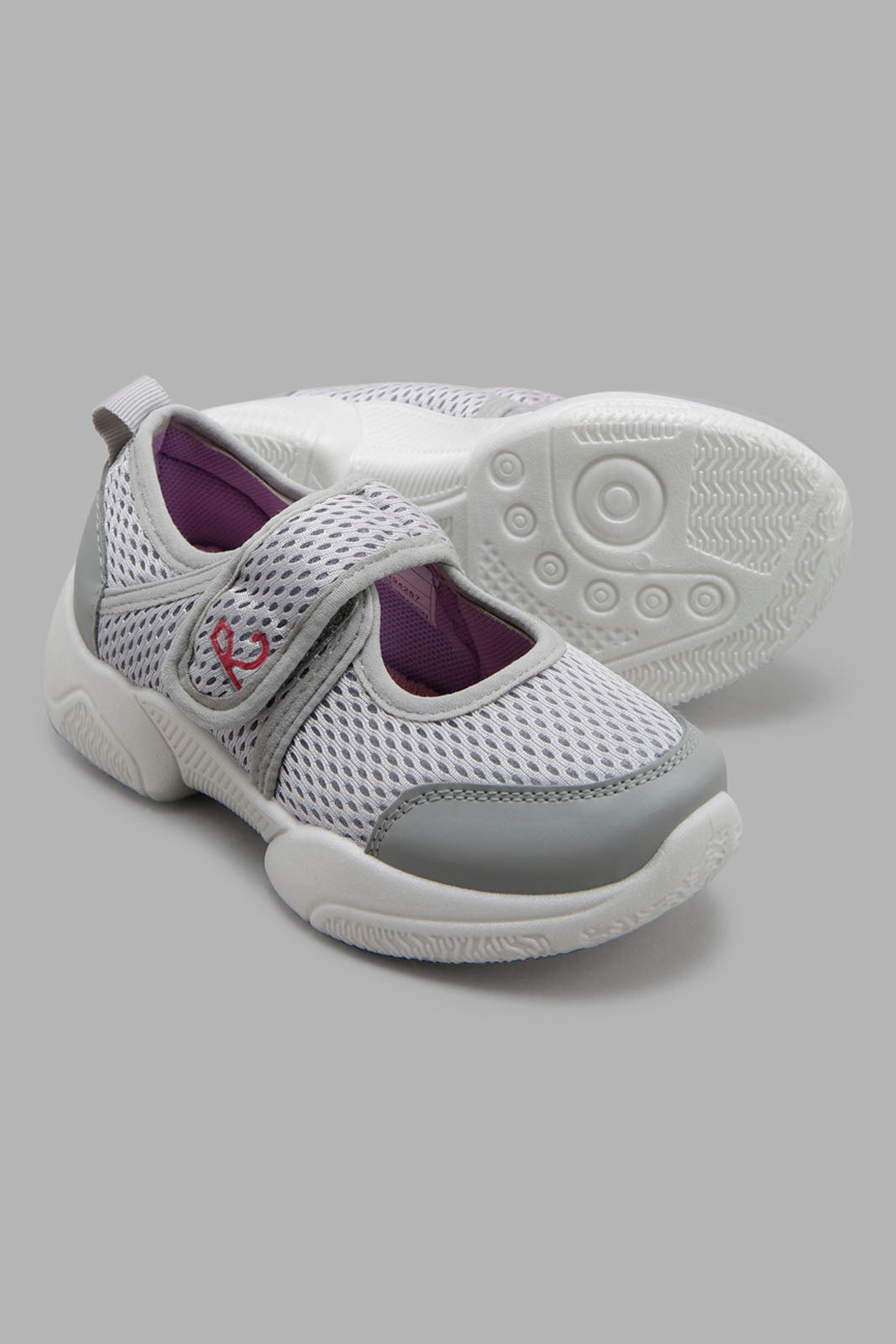 Redtag-Pale-Grey-Mesh-Trainer-Bundle,-Category:Trainers,-Colour:Grey,-Deals:2-For-90,-Deals:New-In,-Filter:Girls-Footwear-(3-to-5-Yrs),-GIR-Trainers,-New-In-GIR-FOO,-S22B,-Section:Girls-(0-to-14Yrs)-Girls-3 to 5 Years