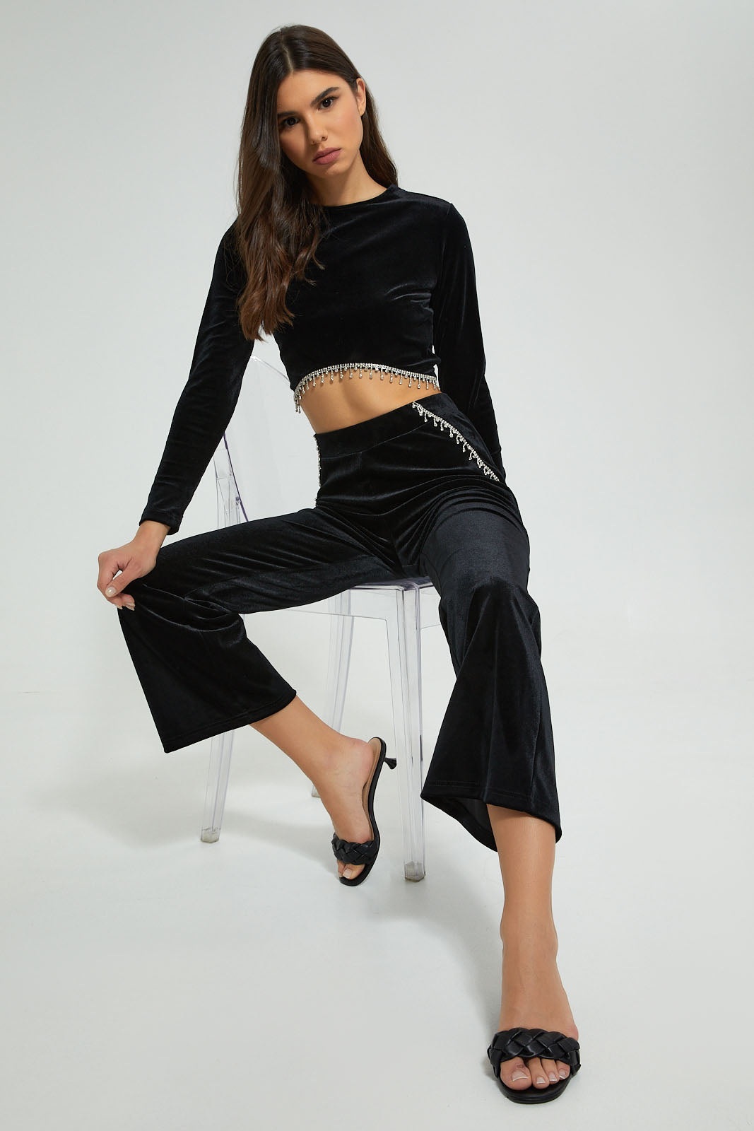 Redtag-Black-Trim-Detail-Wideleg-Trouser-Trousers-Women's-