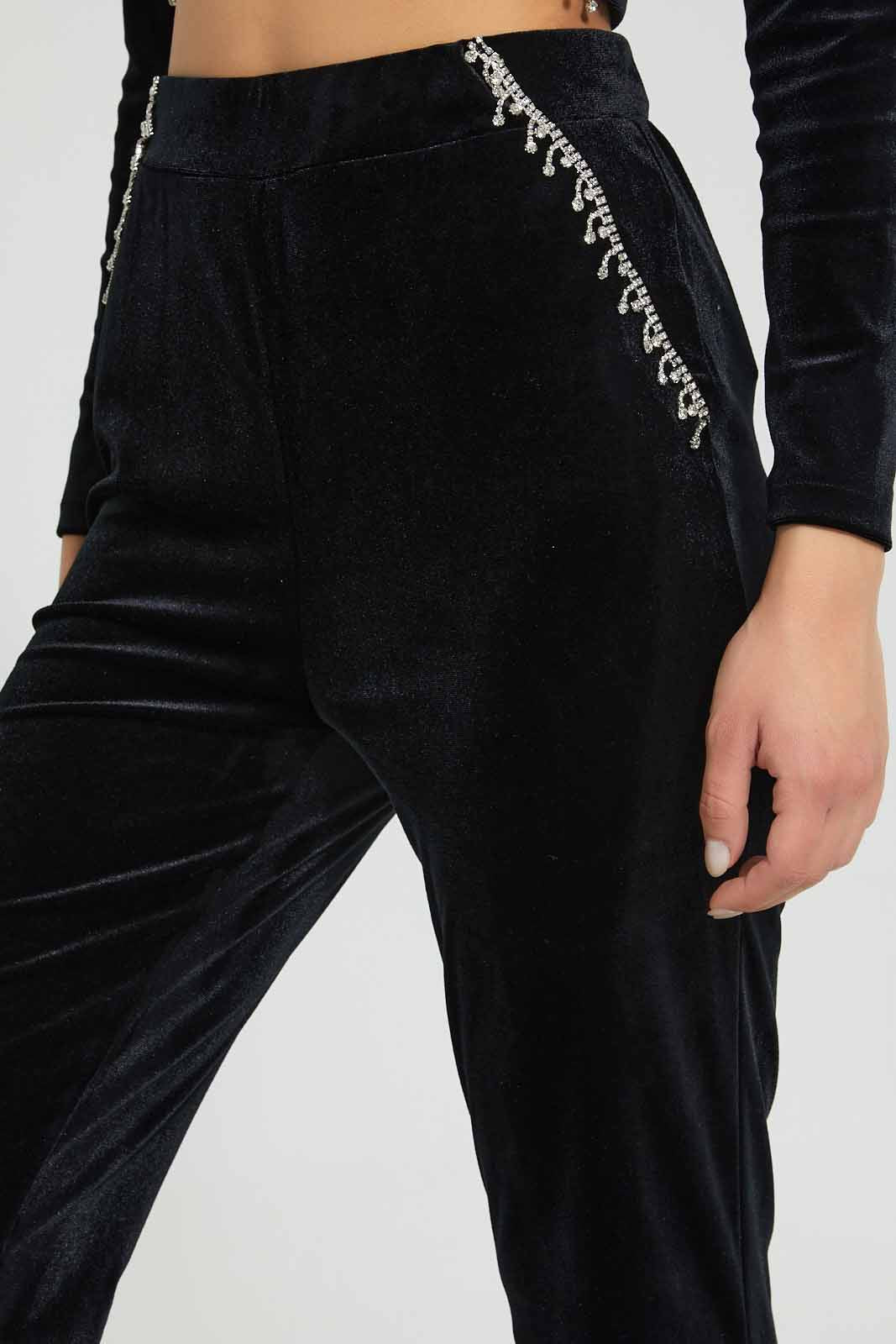 Redtag-Black-Trim-Detail-Wideleg-Trouser-Trousers-Women's-
