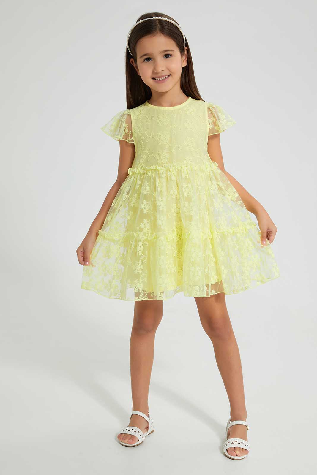Redtag-Lace-Dress-Dresses-Girls-2 to 8 Years