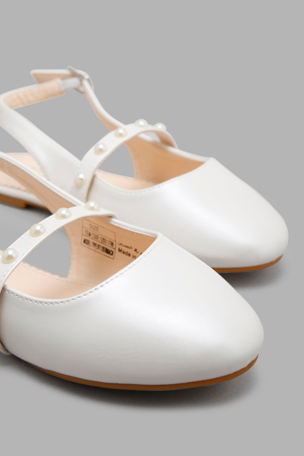 Redtag-White-Pearl-Trim-Mule-BTS,-Bundle,-Category:Shoes,-Colour:White,-Deals:2-For-90,-Filter:Girls-Footwear-(5-to-14-Yrs),-GSR-Shoes,-S22B,-Section:Girls-(0-to-14Yrs)-Senior-Girls-5 to 14 Years