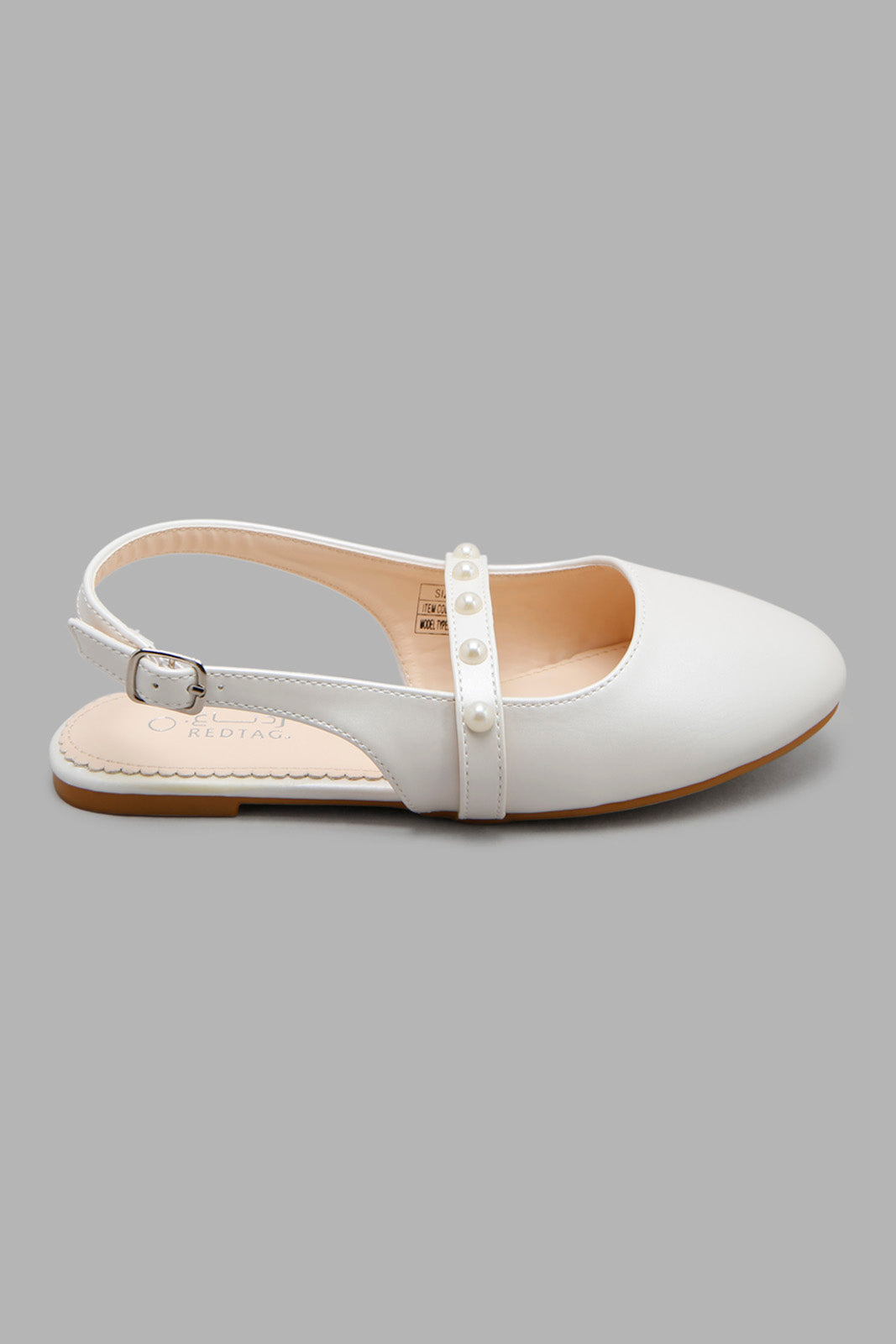 Redtag-White-Pearl-Trim-Mule-BTS,-Bundle,-Category:Shoes,-Colour:White,-Deals:2-For-90,-Filter:Girls-Footwear-(5-to-14-Yrs),-GSR-Shoes,-S22B,-Section:Girls-(0-to-14Yrs)-Senior-Girls-5 to 14 Years