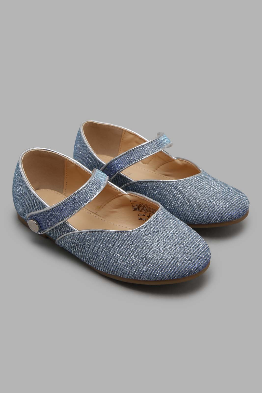 Redtag-Silver-Shimmer-Ballerina-Category:Shoes,-Colour:Silver,-Filter:Girls-Footwear-(3-to-5-Yrs),-GIR-Shoes,-New-In,-New-In-GIR-FOO,-Non-Sale,-Section:Girls-(0-to-14Yrs),-W22O-Girls-3 to 5 Years