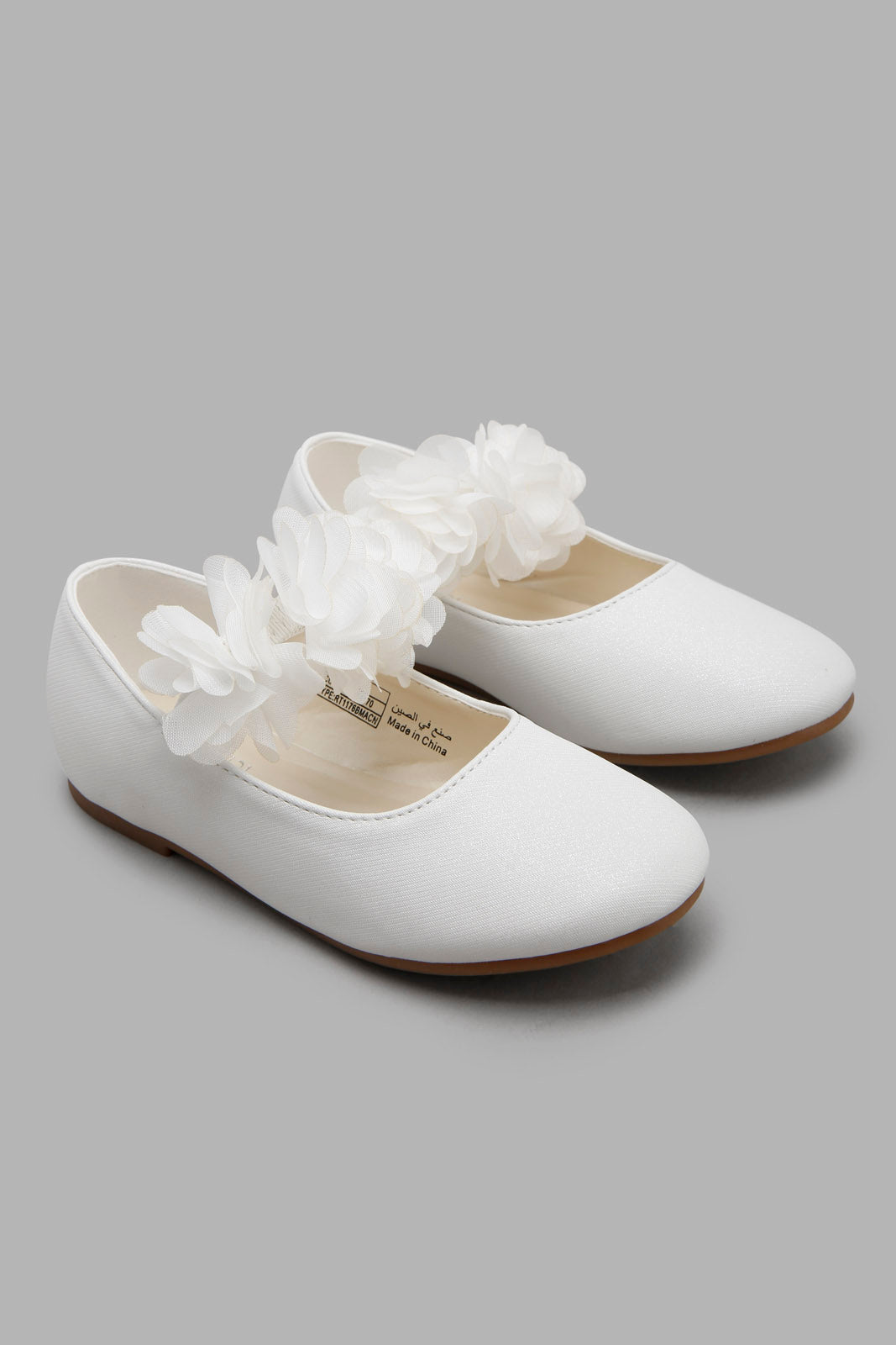 Redtag-Cream-Lace-Floral-Trim-Ballerina-Category:Shoes,-Colour:Cream,-Filter:Girls-Footwear-(3-to-5-Yrs),-GIR-Shoes,-New-In,-New-In-GIR-FOO,-Non-Sale,-Section:Girls-(0-to-14Yrs),-W22O-Girls-3 to 5 Years