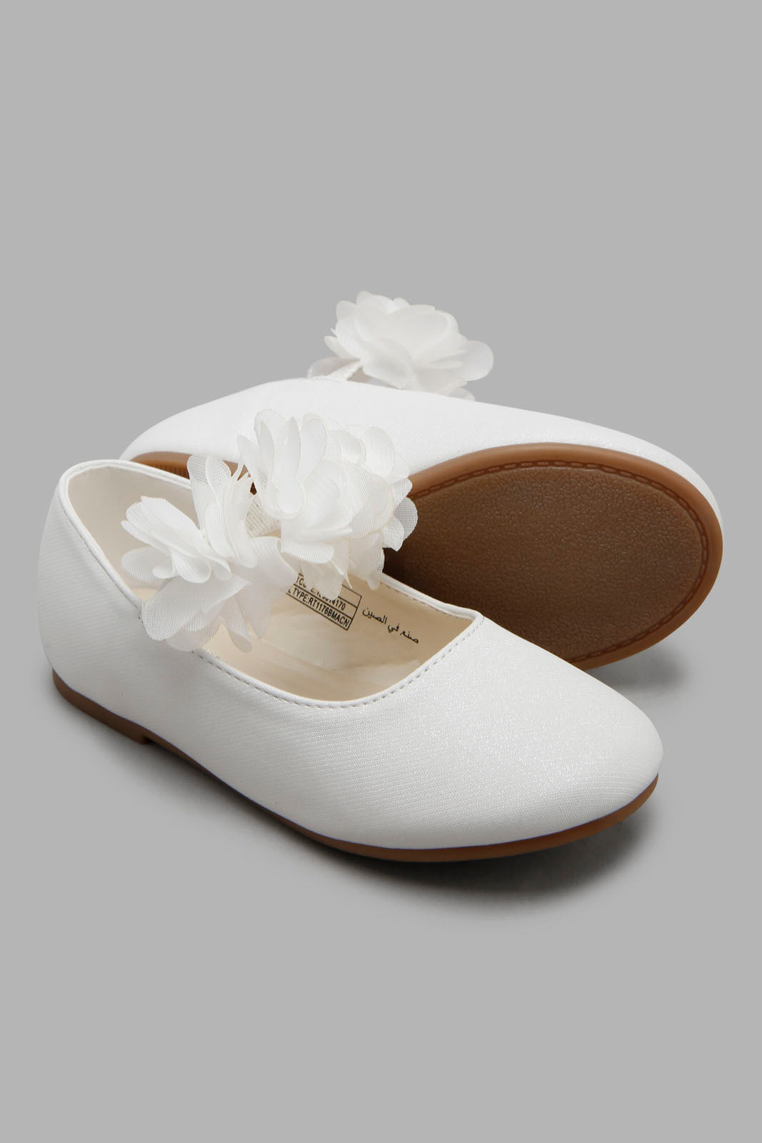 Redtag-Cream-Lace-Floral-Trim-Ballerina-Category:Shoes,-Colour:Cream,-Filter:Girls-Footwear-(3-to-5-Yrs),-GIR-Shoes,-New-In,-New-In-GIR-FOO,-Non-Sale,-Section:Girls-(0-to-14Yrs),-W22O-Girls-3 to 5 Years