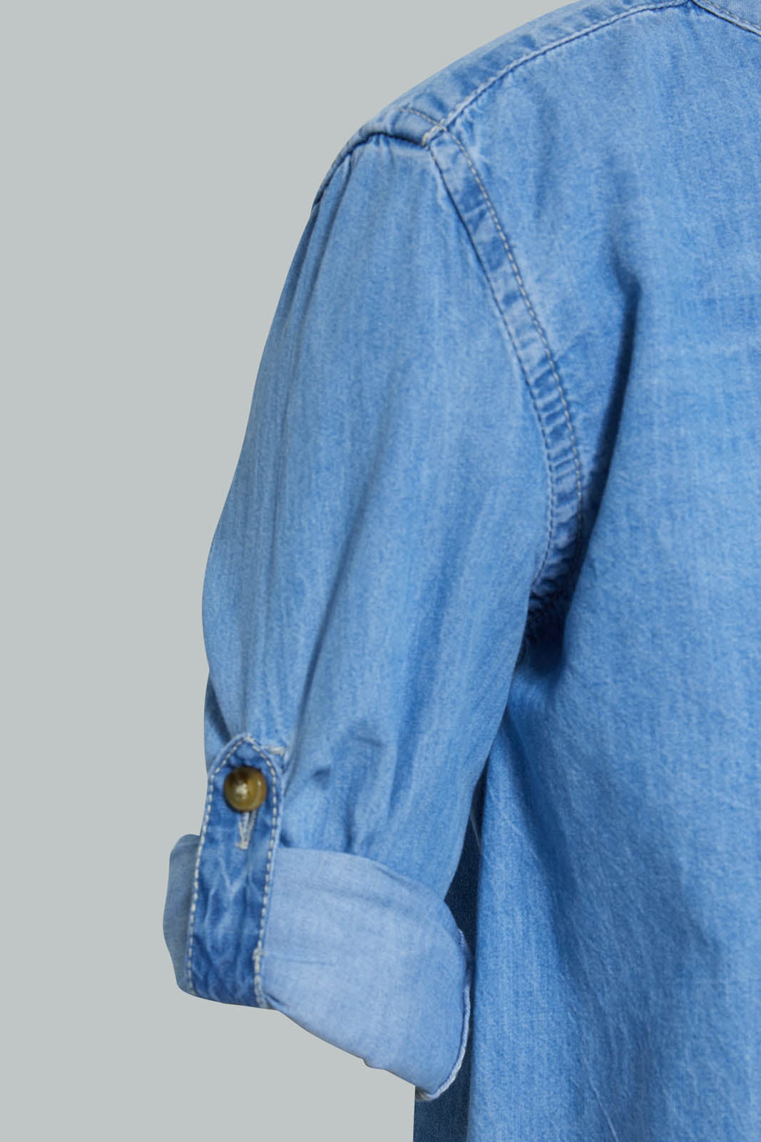 Redtag-Light-Wash-Denim-Mandarin-Collar-Shirt-And-T-Shirt-Set-Boys-Shirts,-Colour:Light-Wash,-Filter:Boys-(2-to-8-Yrs),-New-In,-New-In-BOY,-Non-Sale,-S22A,-Section:Kidswear-Boys-2 to 8 Years