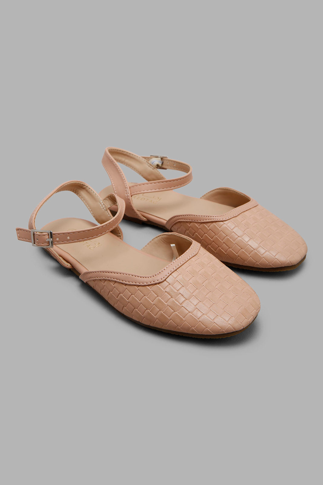 Redtag-Beige-Embossed-Mule-Category:Shoes,-Colour:Beige,-Deals:New-In,-Filter:Girls-Footwear-(5-to-14-Yrs),-GSR-Shoes,-New-In-GSR-FOO,-Non-Sale,-Section:Girls-(0-to-14Yrs),-W22O-Senior-Girls-5 to 14 Years