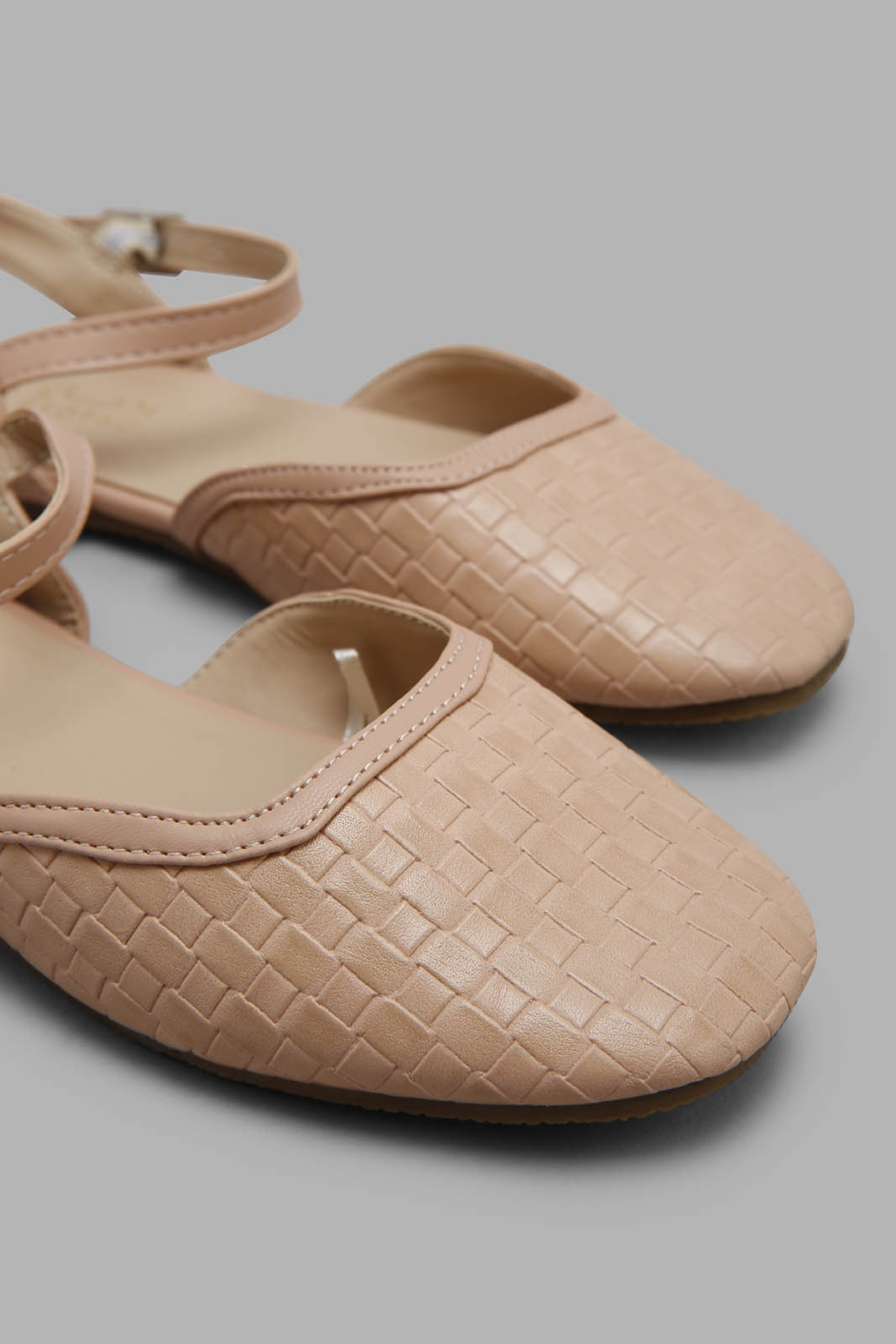 Redtag-Beige-Embossed-Mule-Category:Shoes,-Colour:Beige,-Deals:New-In,-Filter:Girls-Footwear-(5-to-14-Yrs),-GSR-Shoes,-New-In-GSR-FOO,-Non-Sale,-Section:Girls-(0-to-14Yrs),-W22O-Senior-Girls-5 to 14 Years