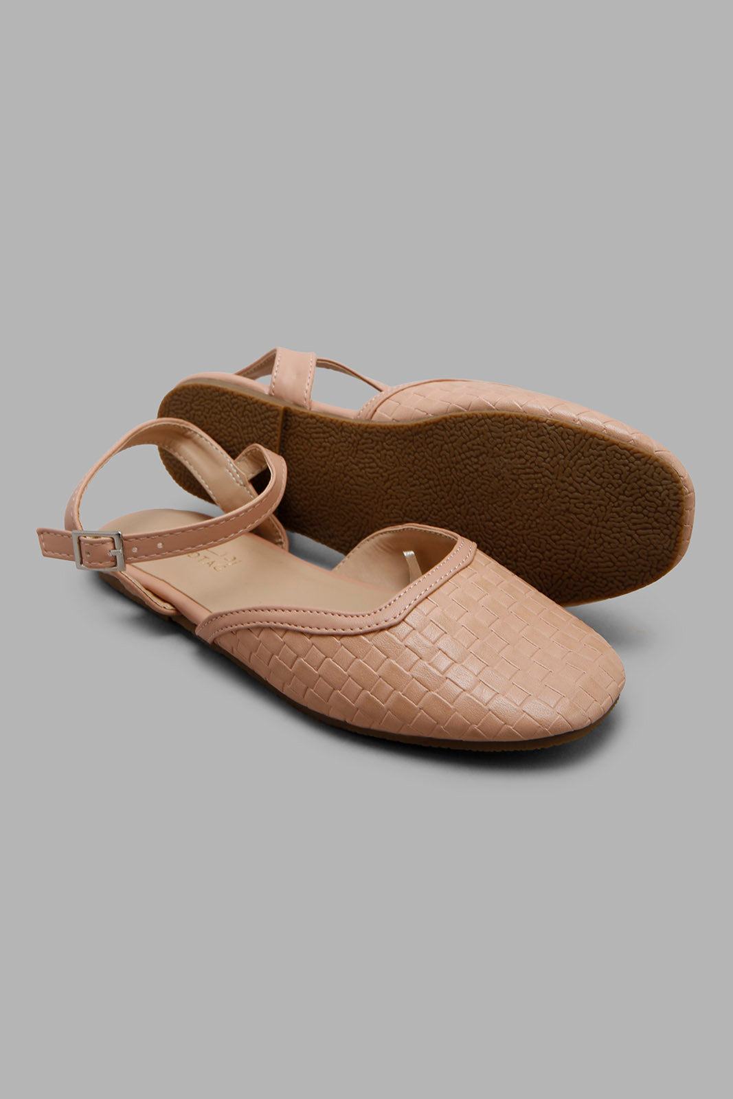 Redtag-Beige-Embossed-Mule-Category:Shoes,-Colour:Beige,-Deals:New-In,-Filter:Girls-Footwear-(5-to-14-Yrs),-GSR-Shoes,-New-In-GSR-FOO,-Non-Sale,-Section:Girls-(0-to-14Yrs),-W22O-Senior-Girls-5 to 14 Years