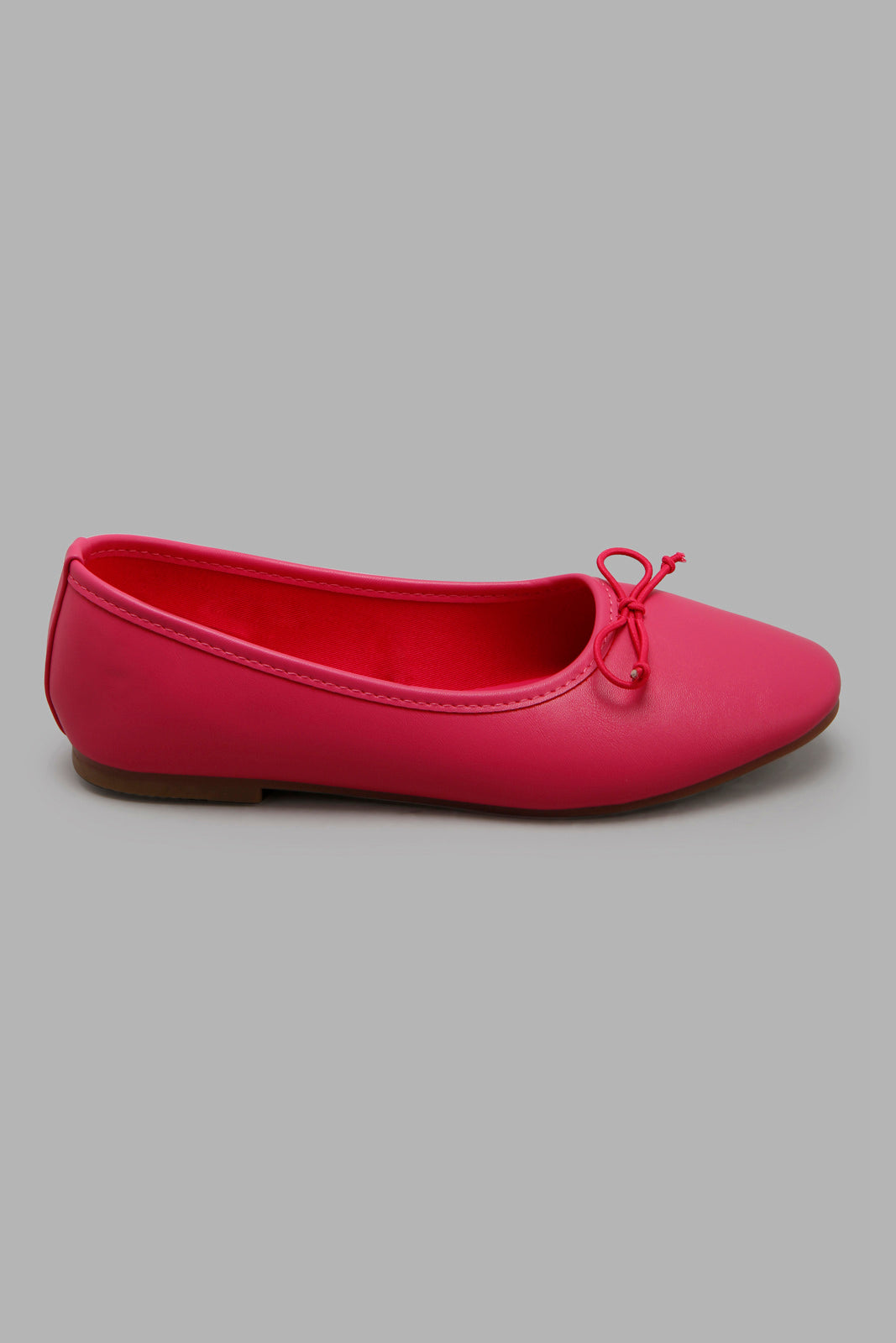 Redtag-Fuchsia-Bow-Trim-Ballerina-Category:Shoes,-Colour:Fuchsia,-Deals:New-In,-Filter:Girls-Footwear-(5-to-14-Yrs),-GSR-Shoes,-New-In-GSR-FOO,-Non-Sale,-Section:Girls-(0-to-14Yrs),-W22O-Senior-Girls-5 to 14 Years