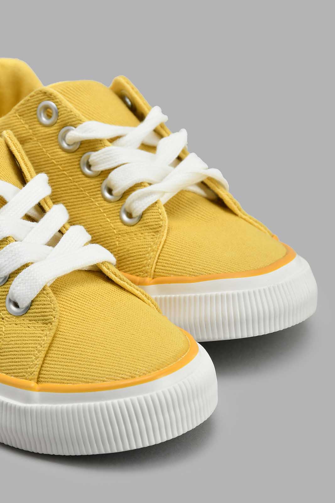 Redtag-Yellow-Corduroy-Sneaker-Sneakers-Boys-3 to 5 Years