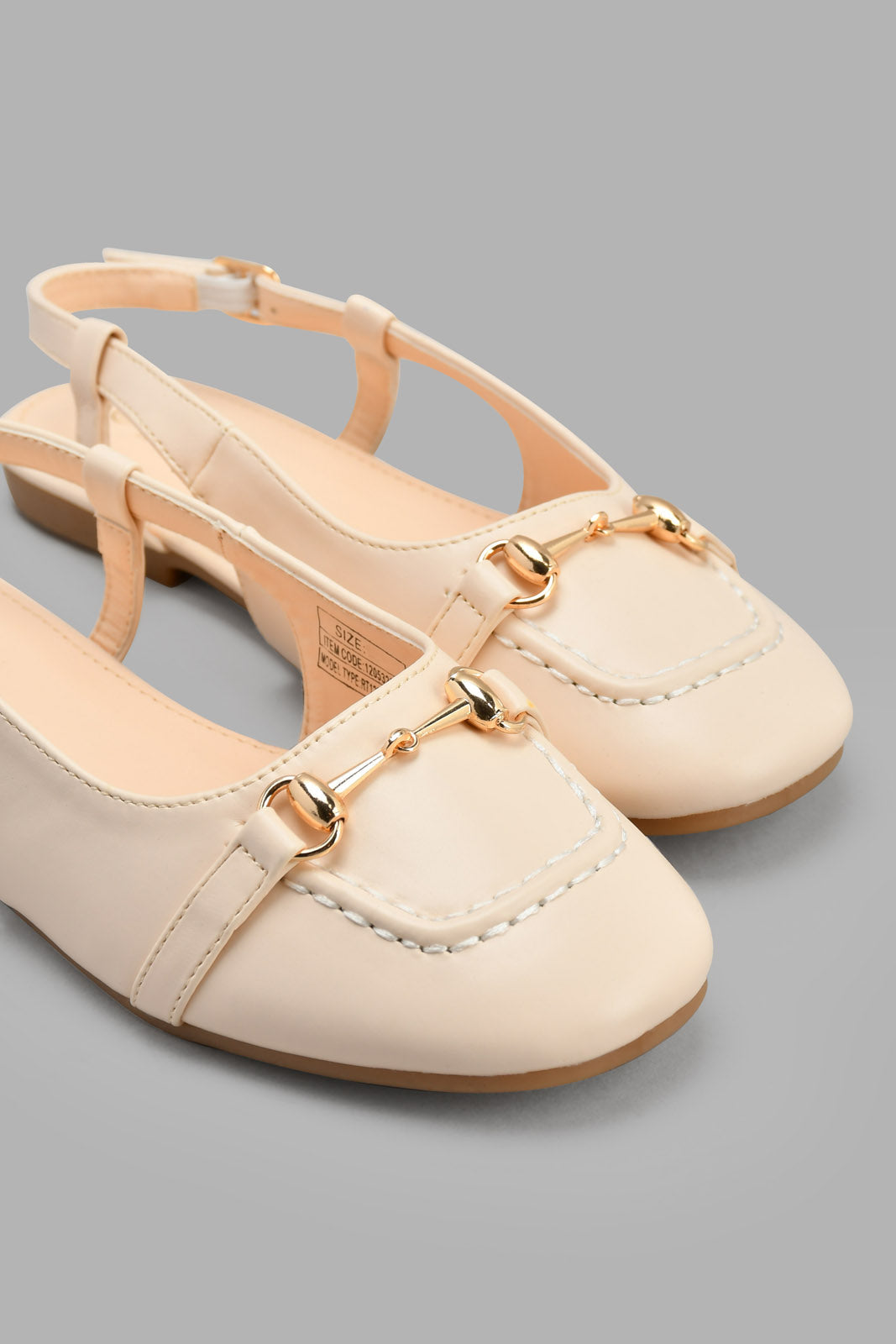 Redtag-Beige-Mule-Ballerinas-Senior-Girls-5 to 14 Years